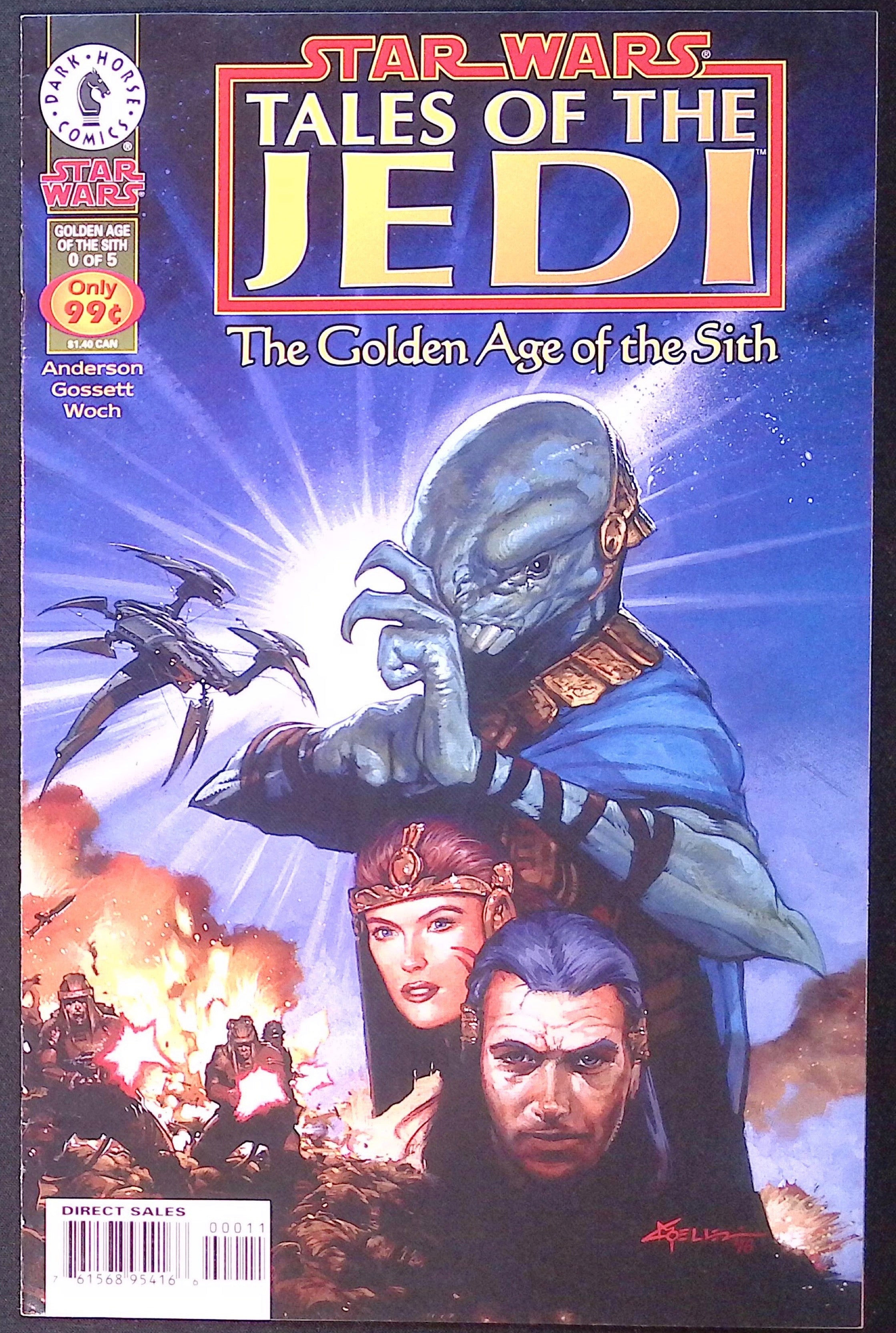 Star Wars: Tales of the Jedi The Golden Age of the Sith # 0 1996 VF+
