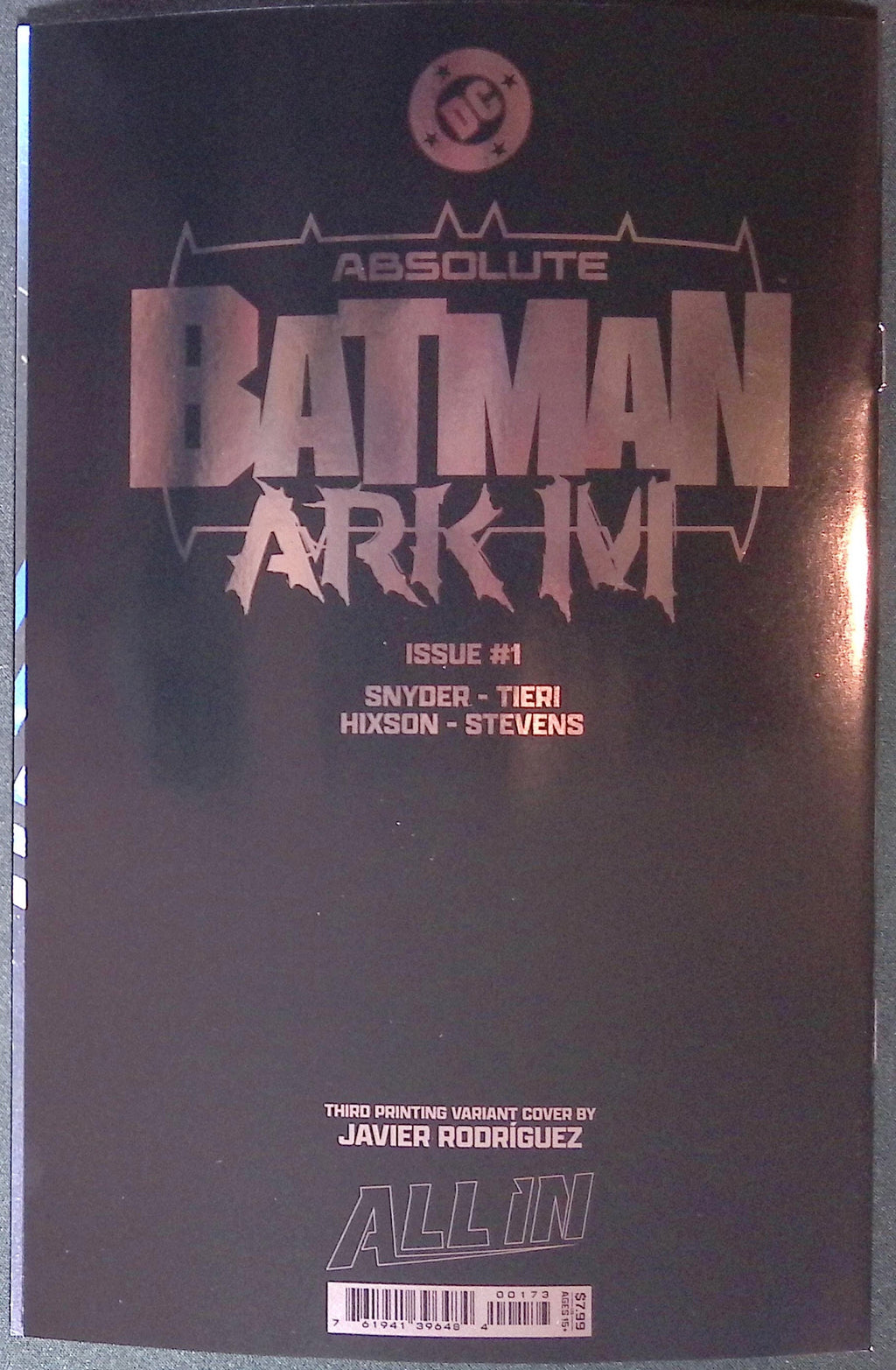 Absolute Batman: Ark-M Special # 1 Third Printing Cover B Rodriguez Foil Variant 2026 BN
