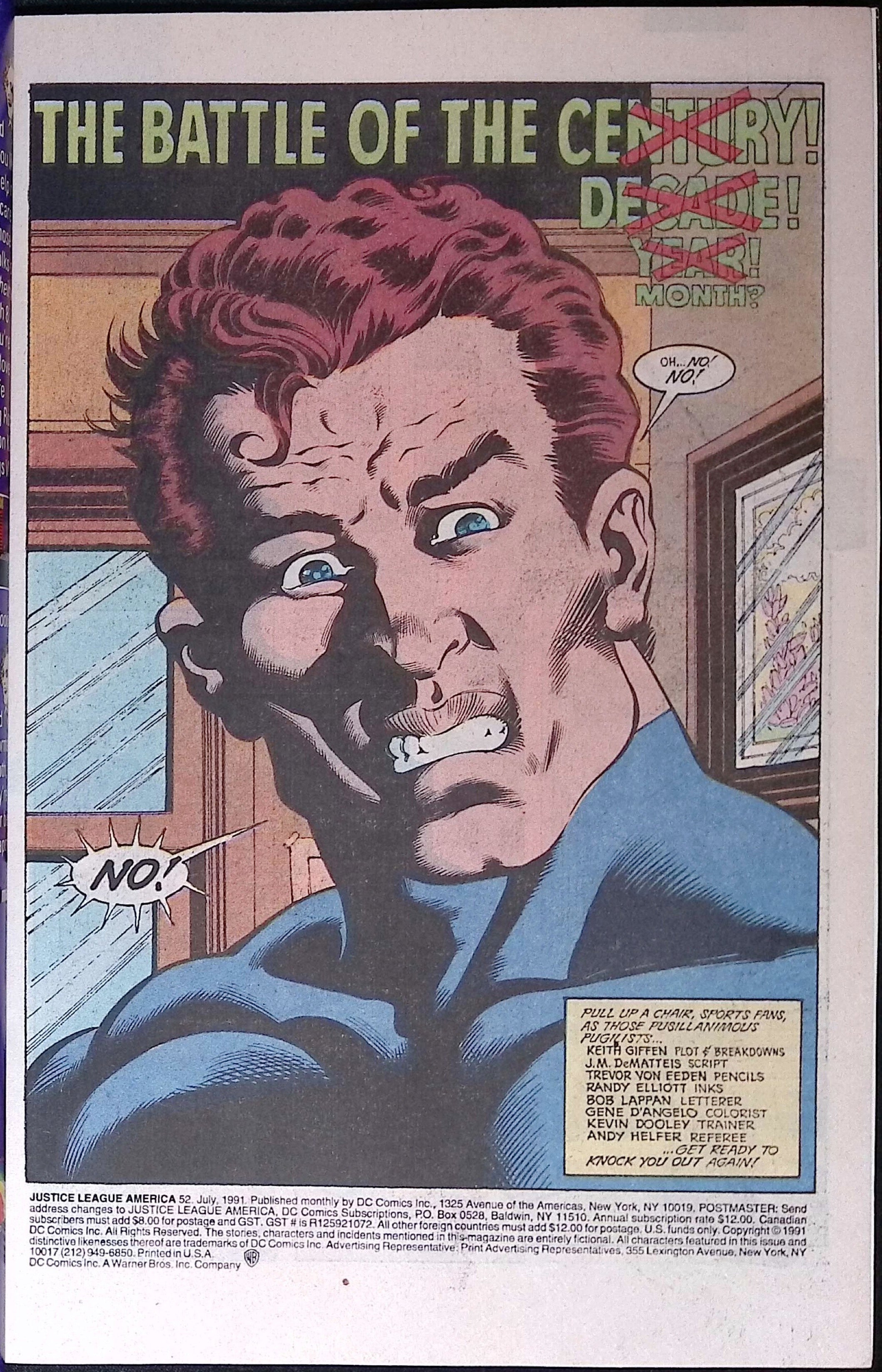 Justice League America #52 1991 VF/NM – BattleBuddyComics.com