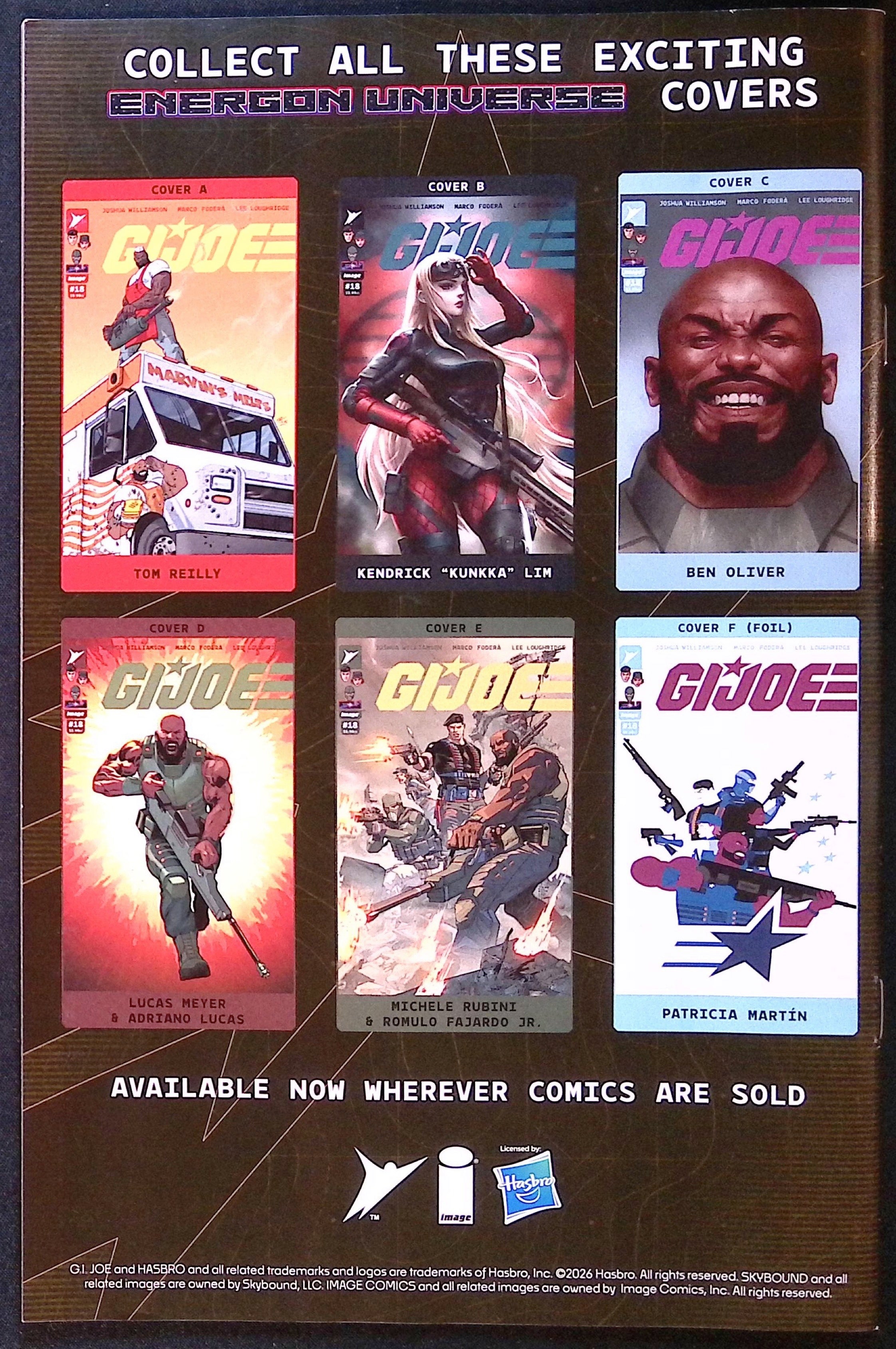 G.I. Joe # 18 Cover B Kendrick Kunnka Lim Variant First Printing 2026 BN