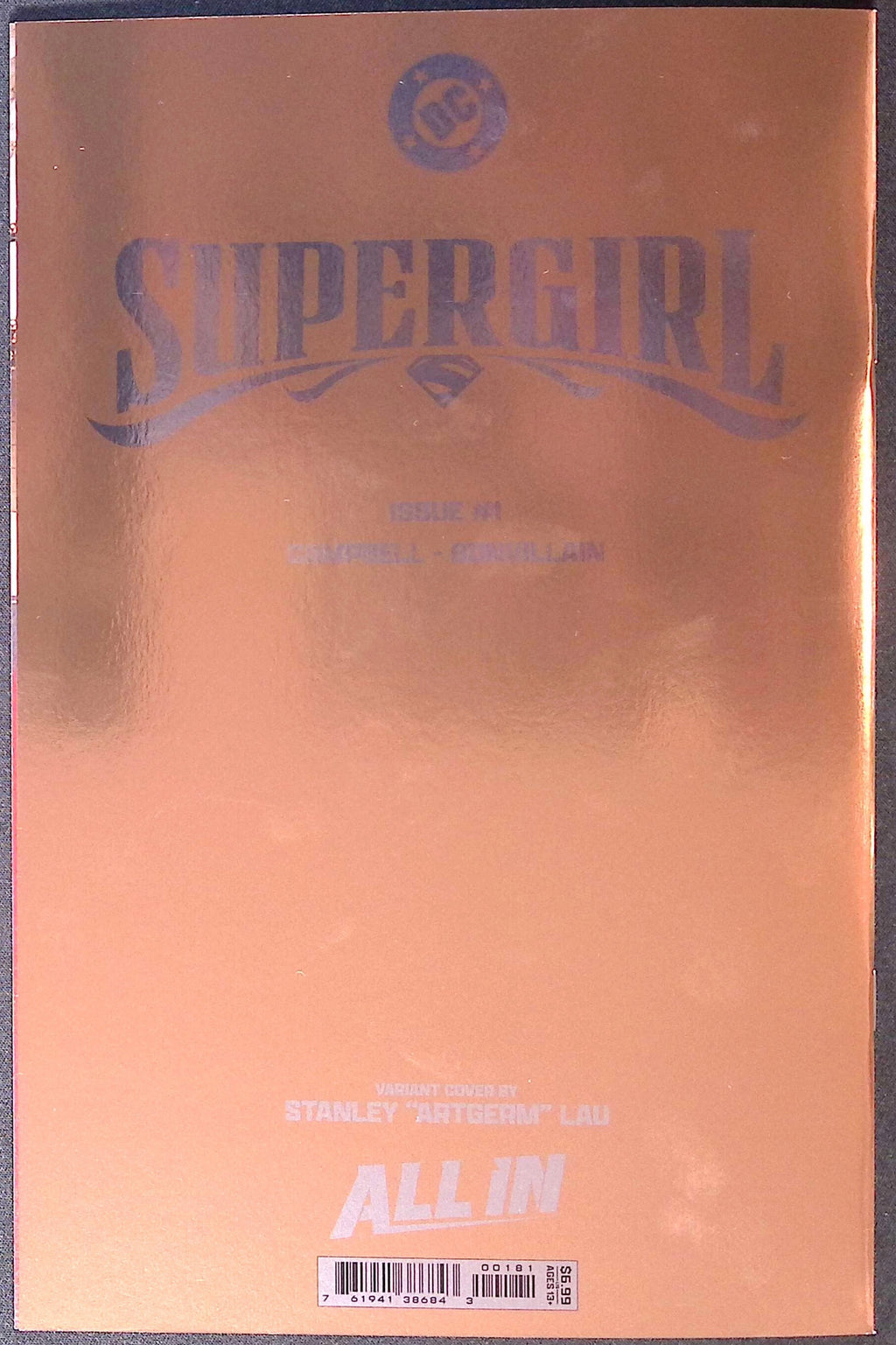 Supergirl # 1 Stanley "Artgerm" Lau Foil Variant 2025 NM