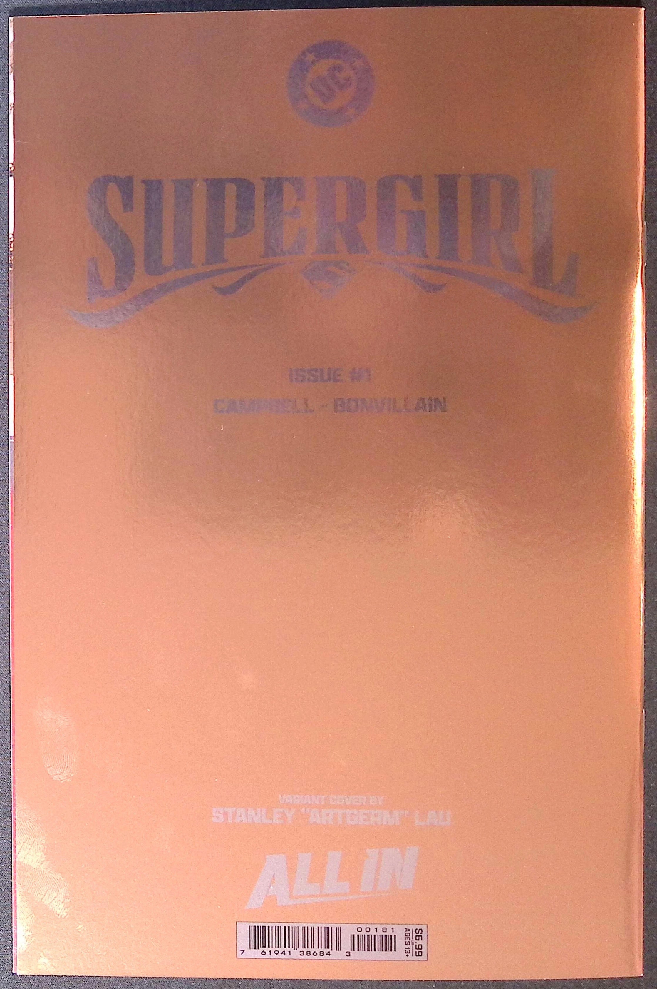 Supergirl # 1 Stanley "Artgerm" Lau Foil Variant 2025 NM