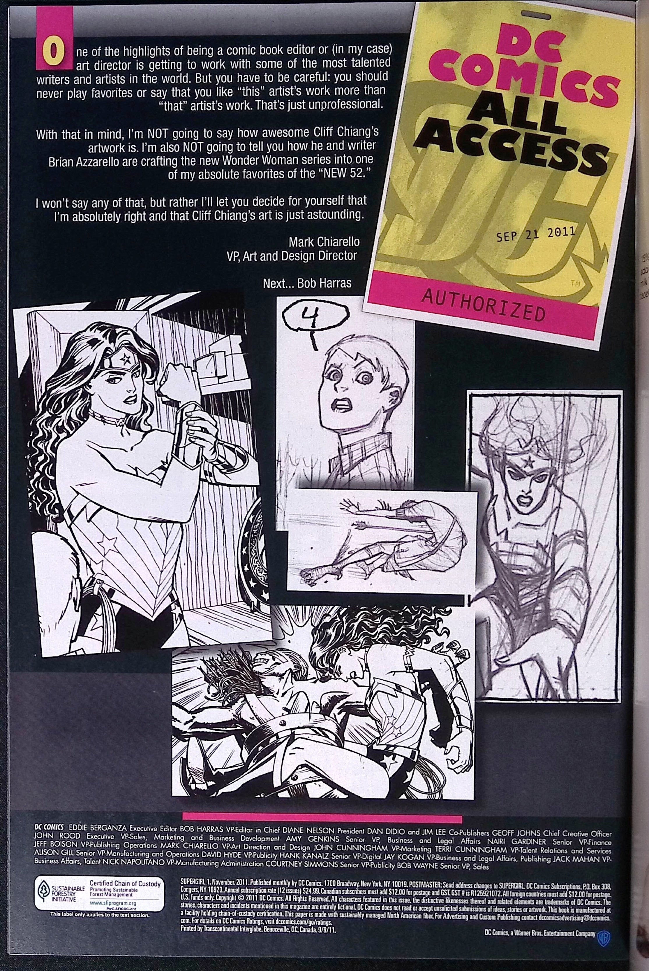 Supergirl # 1 Cover A First Printing 2011 NM-