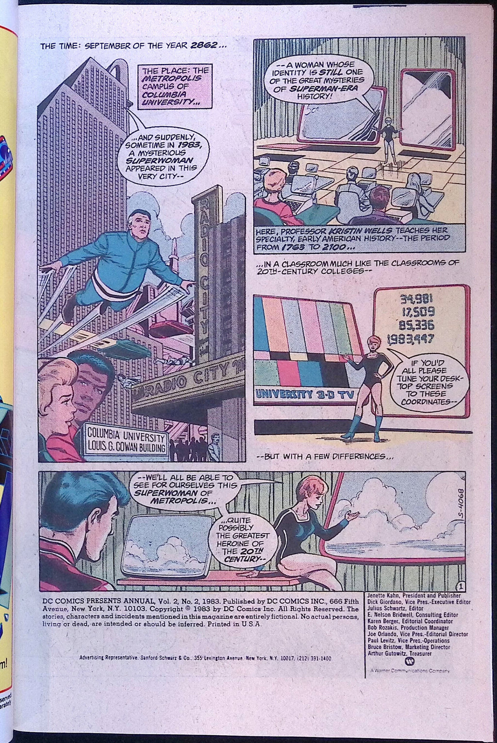 DC Comics Presents Annual # 2 First Appearance of Superwoman 1983 VF+
