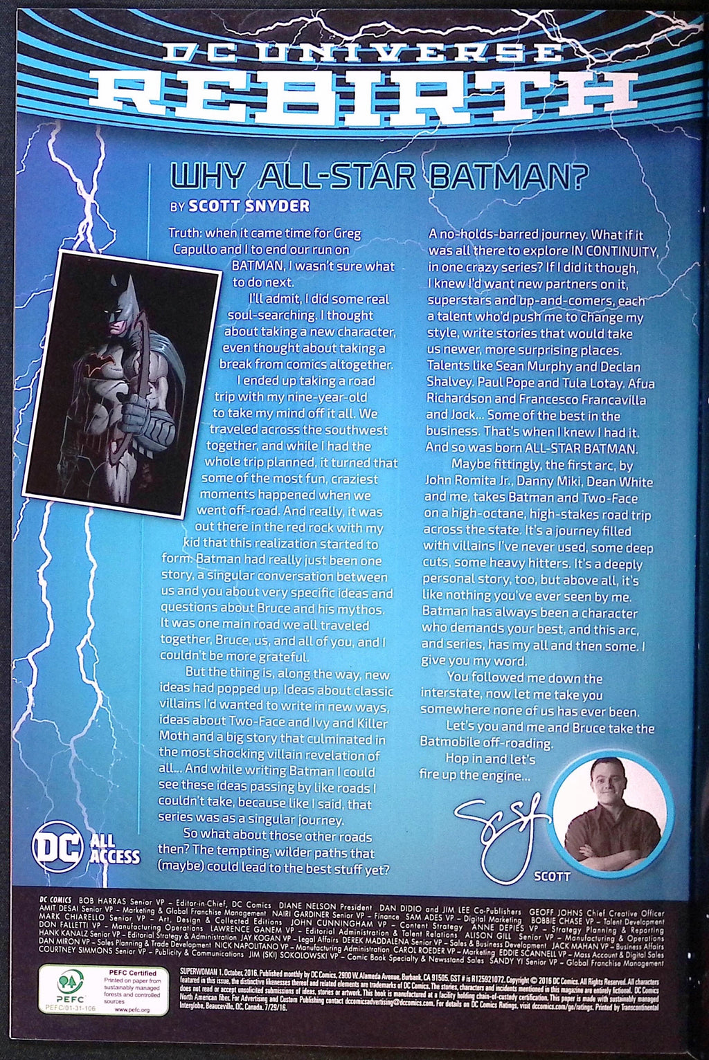 Superwoman # 1 2016 Cover A First Printing 2016 VF/NM
