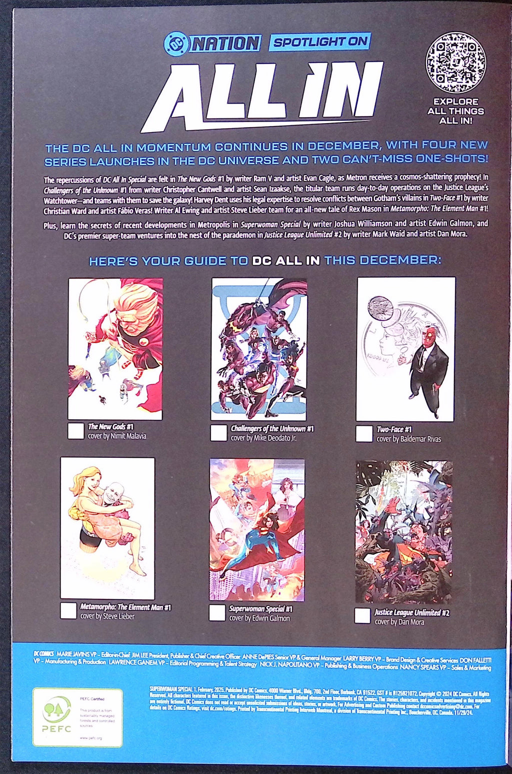Superwoman Special # 1 Cover A First Printing 2025 NM