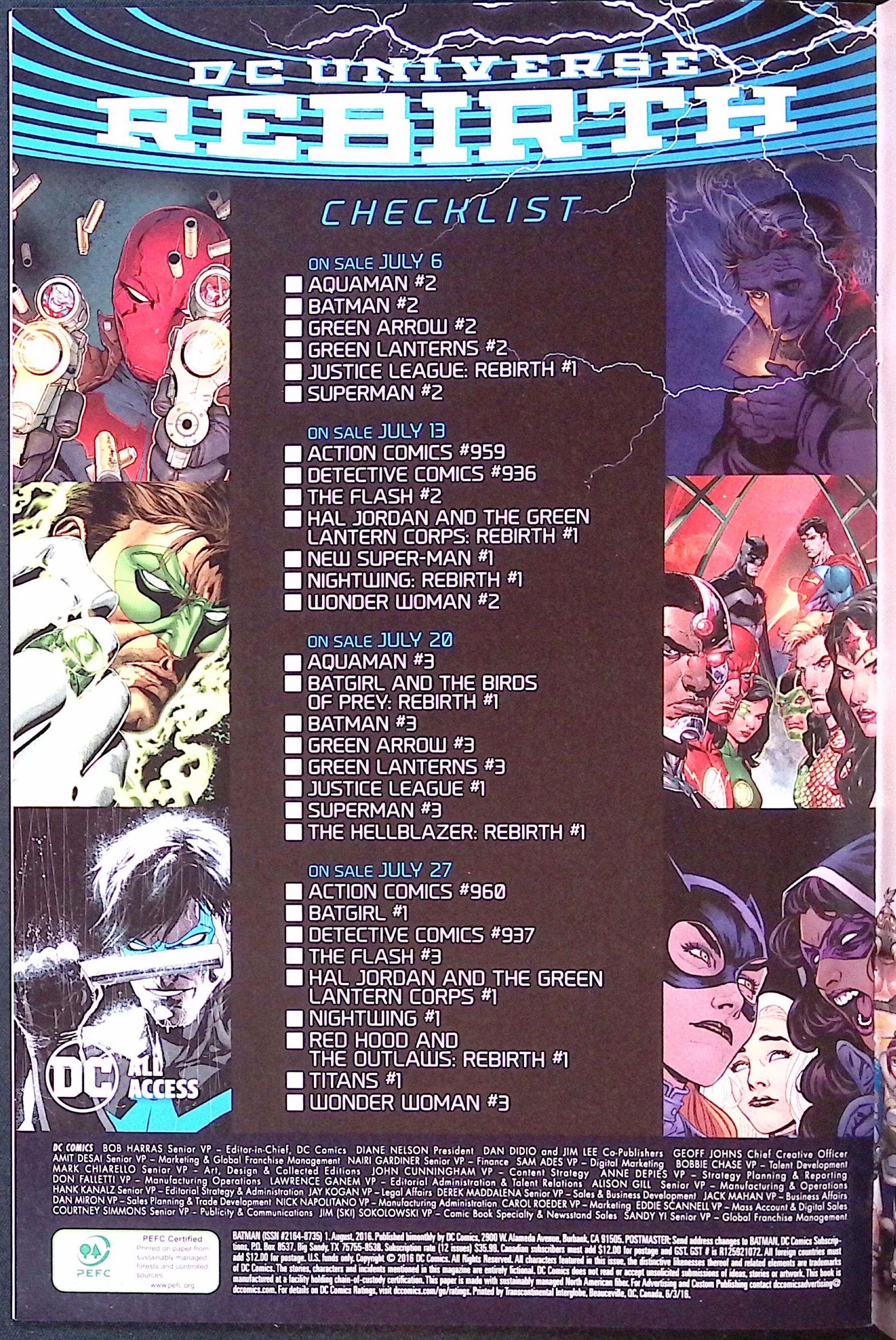Batman # 1 First Appearances Gotham & Gotham Girl 2016 VF/NM