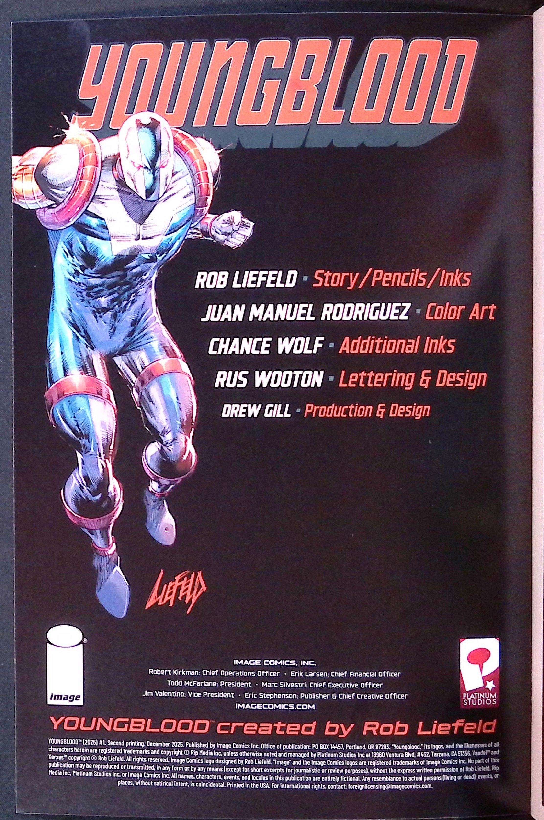 Youngblood # 1 Cover A Deadpool Homage Second Printing 2025 NM