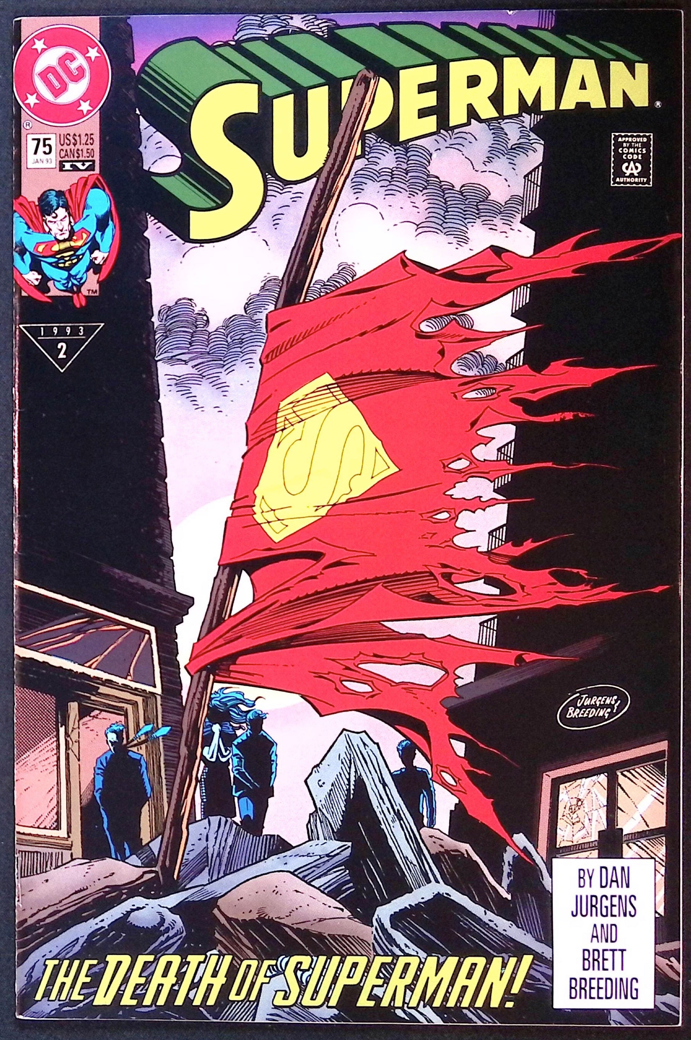Superman # 75 Cover A Fourth Printing 1993 VF+