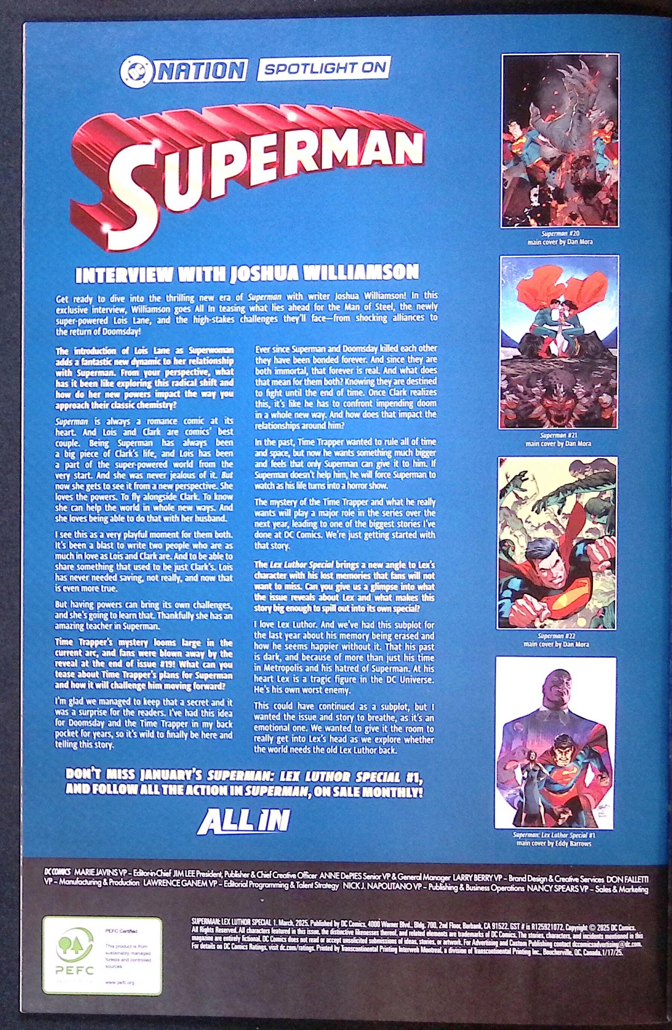 Superman: Lex Luthor Special # 1 Foil Variant 2025 NM