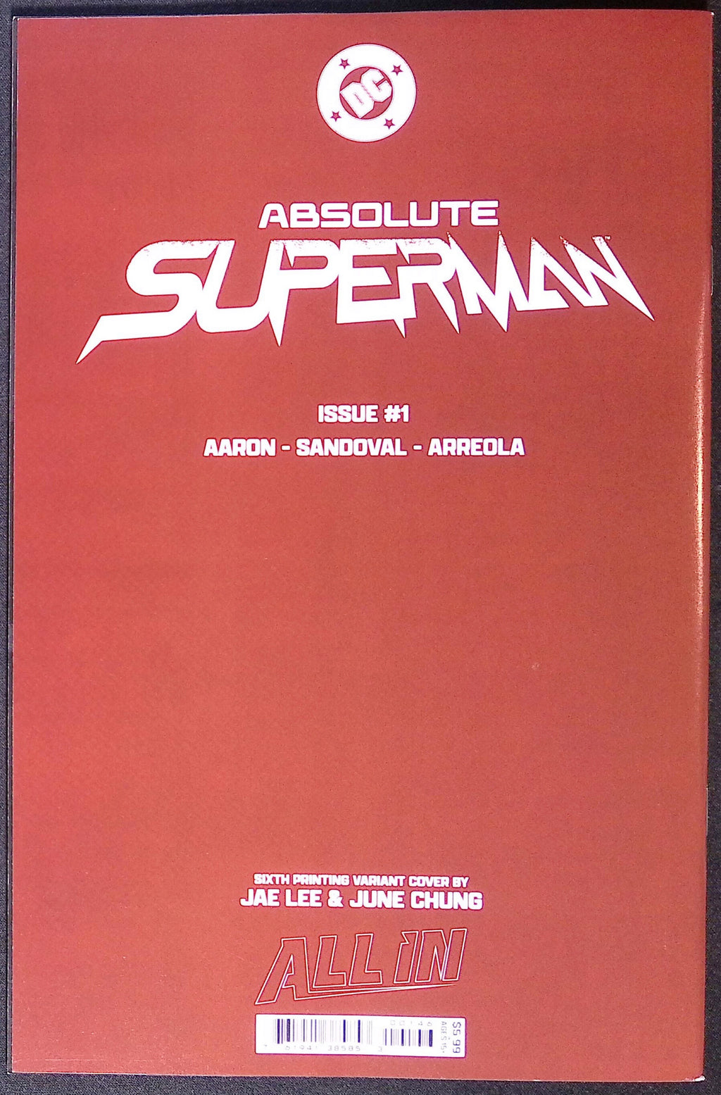 Absolute Superman # 1 Jae Lee Variant Sixth Printing 2026 BN