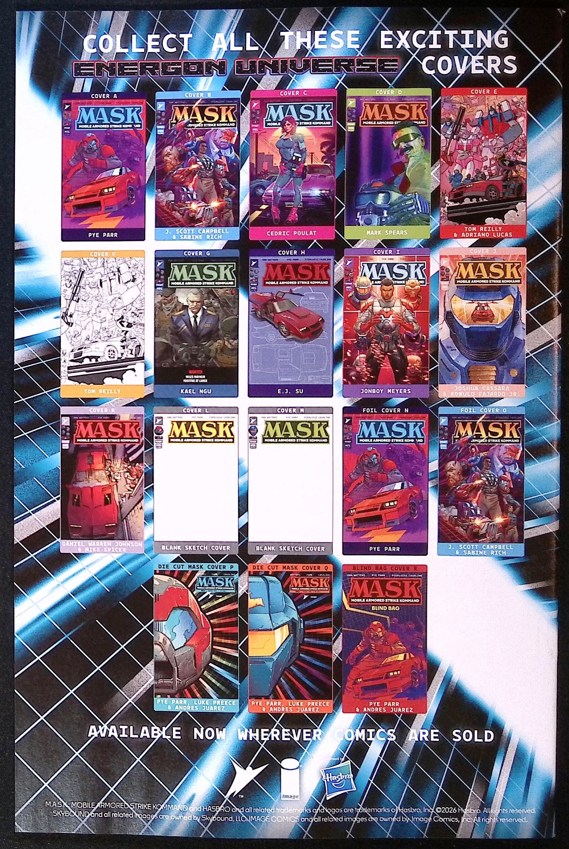 M.A.S.K. # 1 Cover C Cedric Poulat Variant First Printing 2026 BN