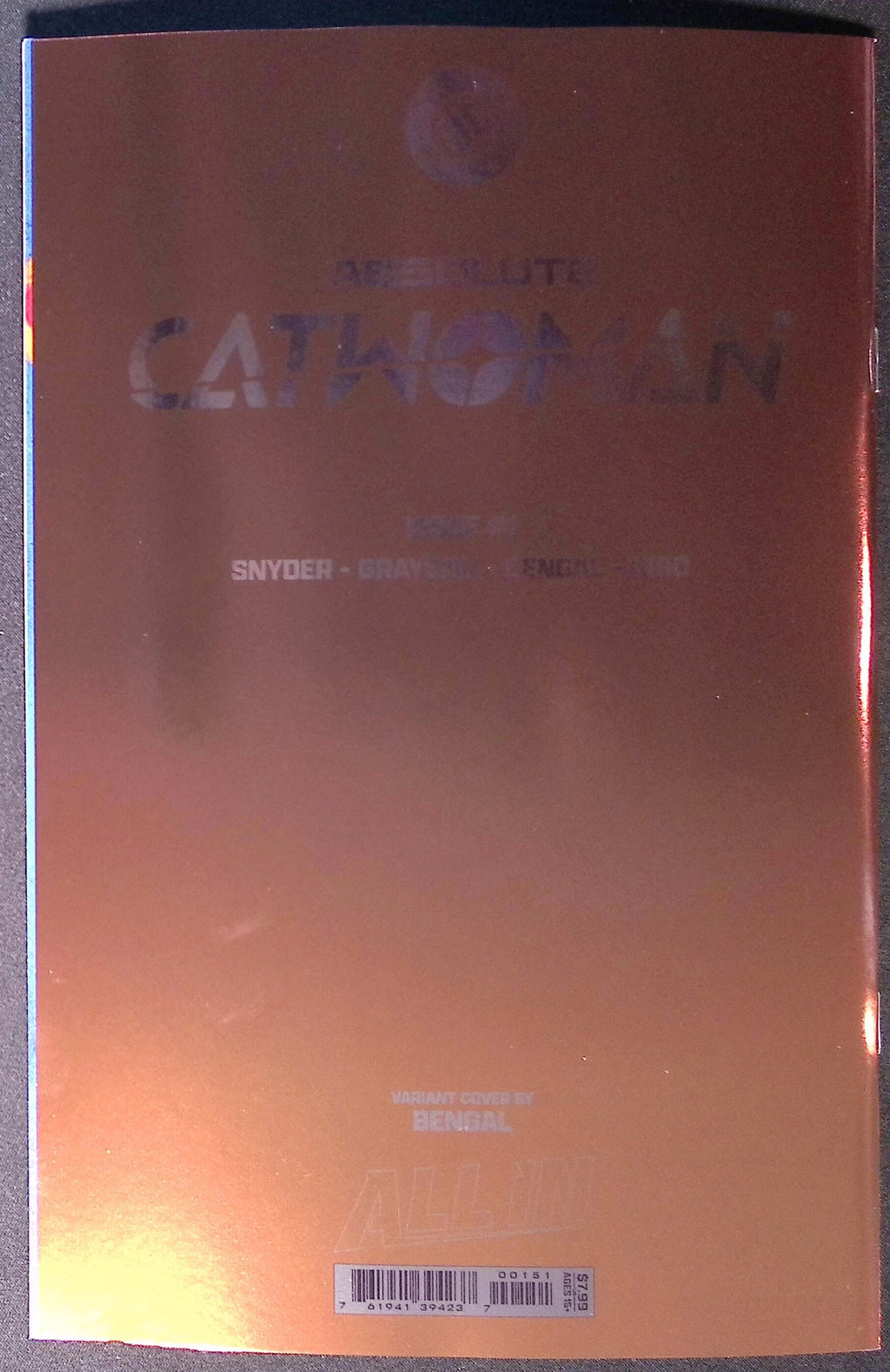 Absolute Catwoman # 1 Cover C Bengal Foil Variant First Printing 2026 BN