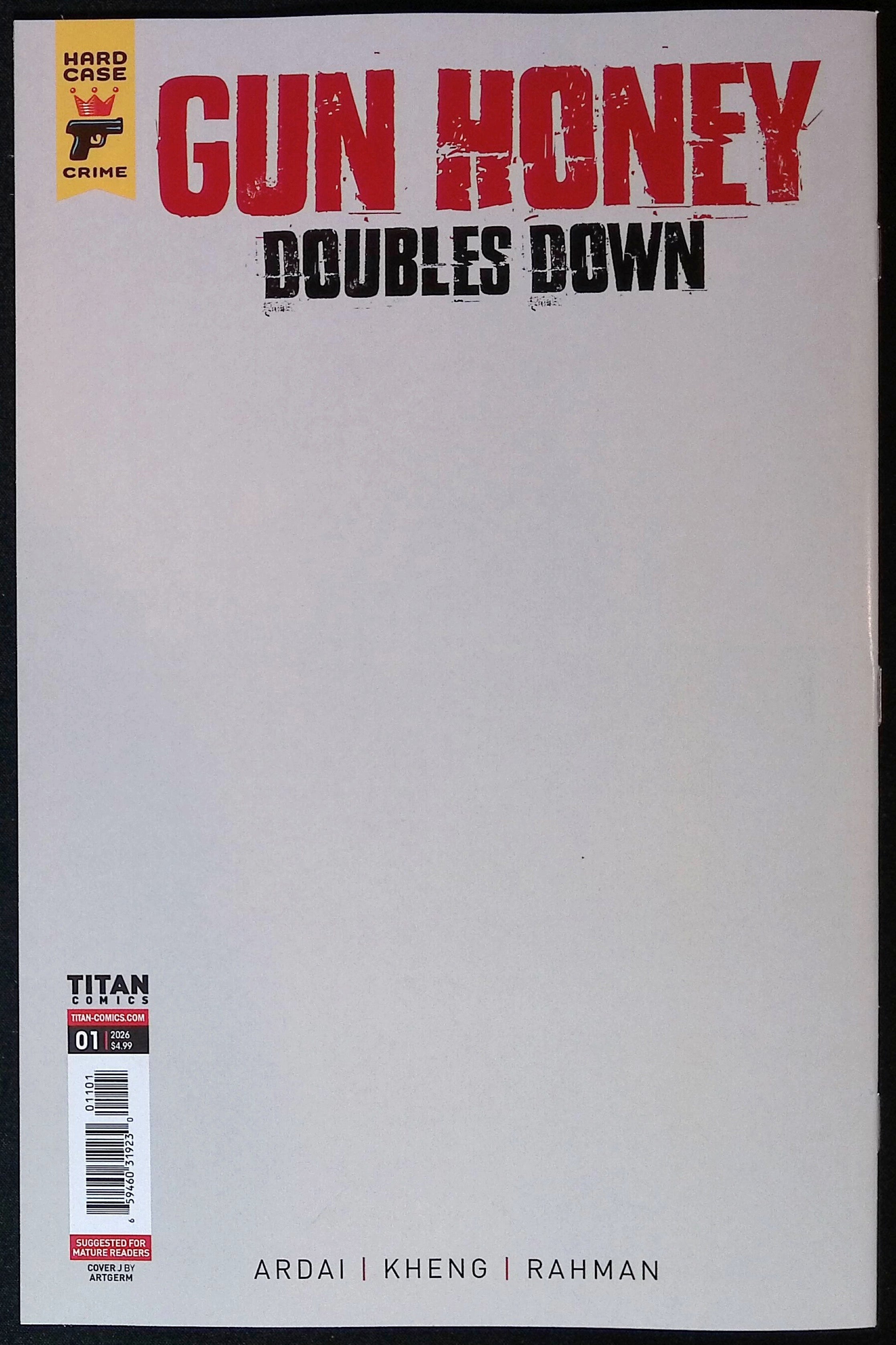 Gun Honey: Doubles Down # 1 Cover J Artgerm Virgin First Printing 2026 BN