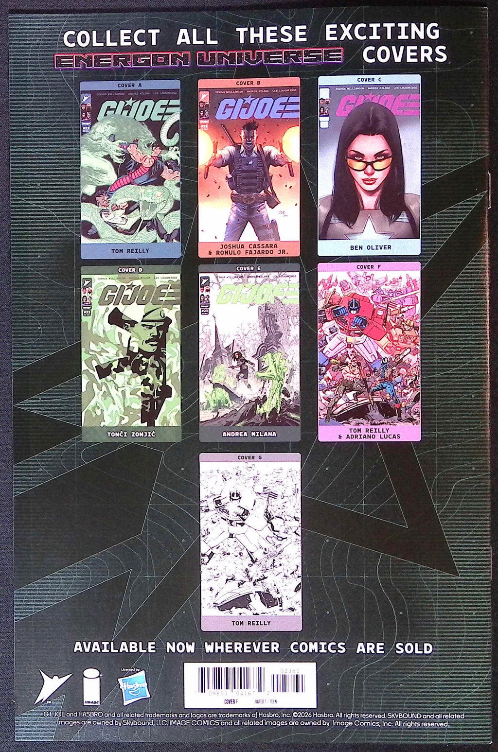 G.I. Joe # 23 3rd Anniversary of the Energon Universe Connecting Variant 2026 BN