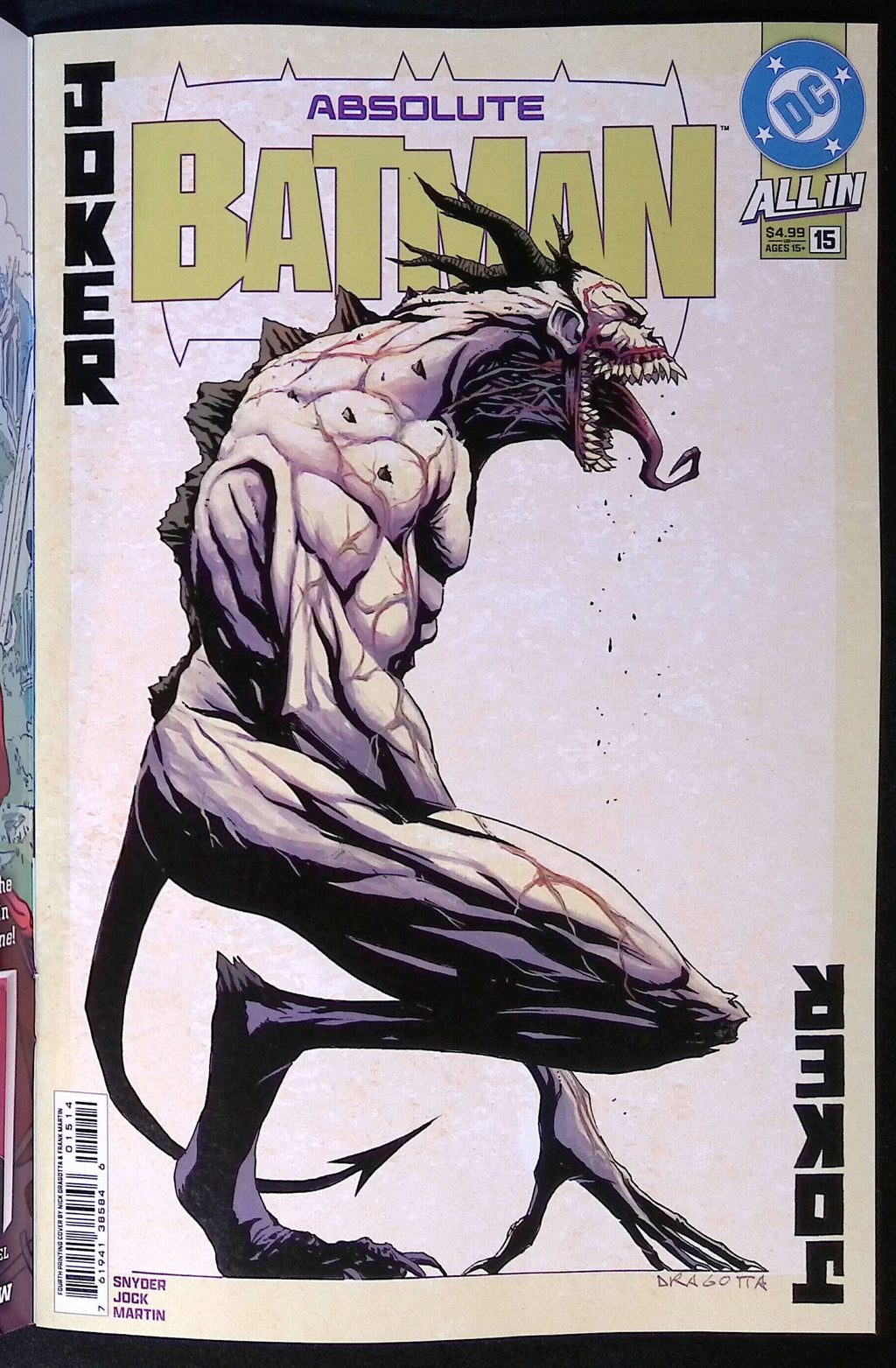 Absolute Batman # 15 Cover B Gabriele Dell'Otto Foil Variant Fourth Printing 2026 BN