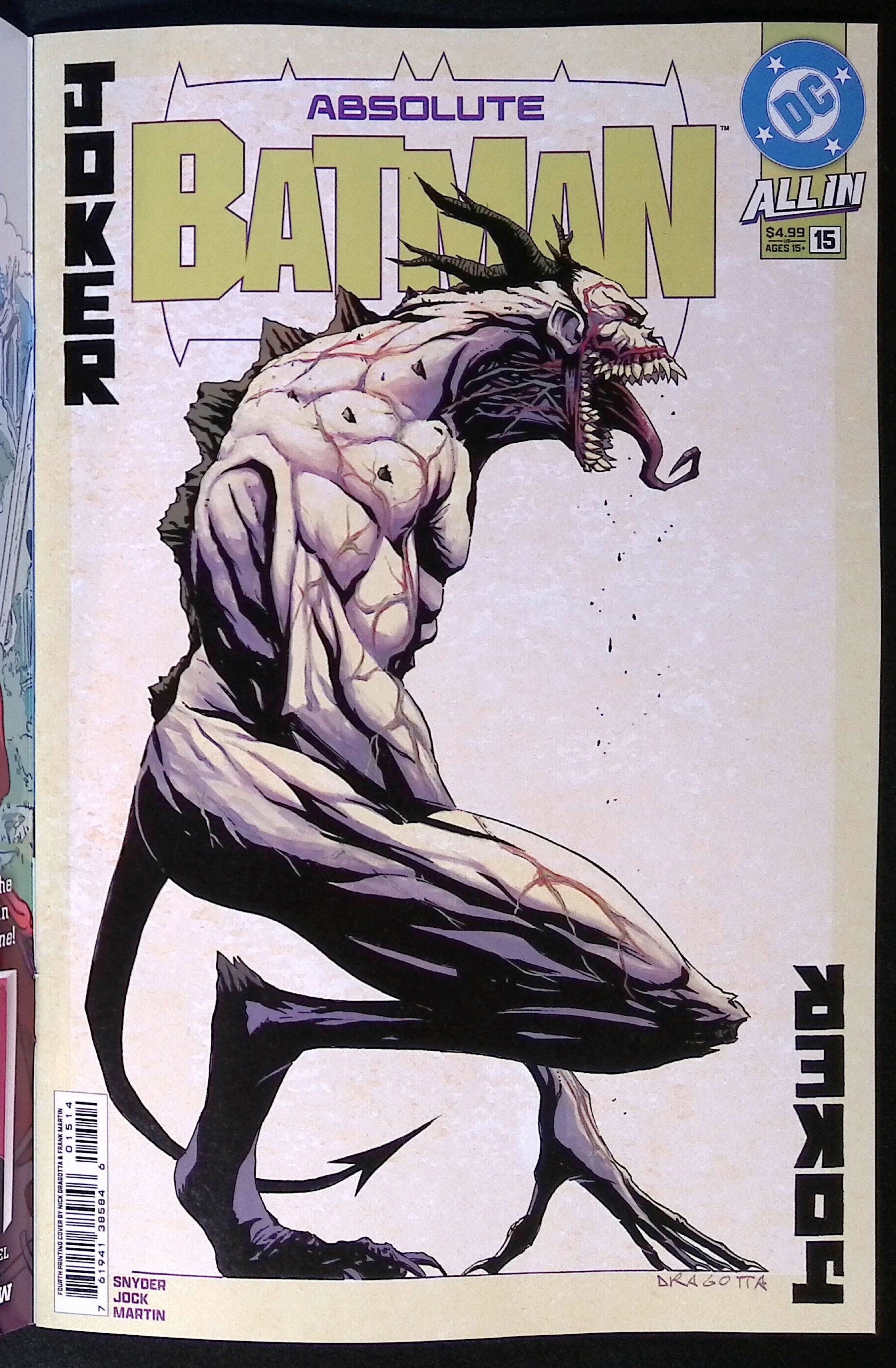Absolute Batman # 15 Cover B Gabriele Dell'Otto Foil Variant Fourth Printing 2026 BN