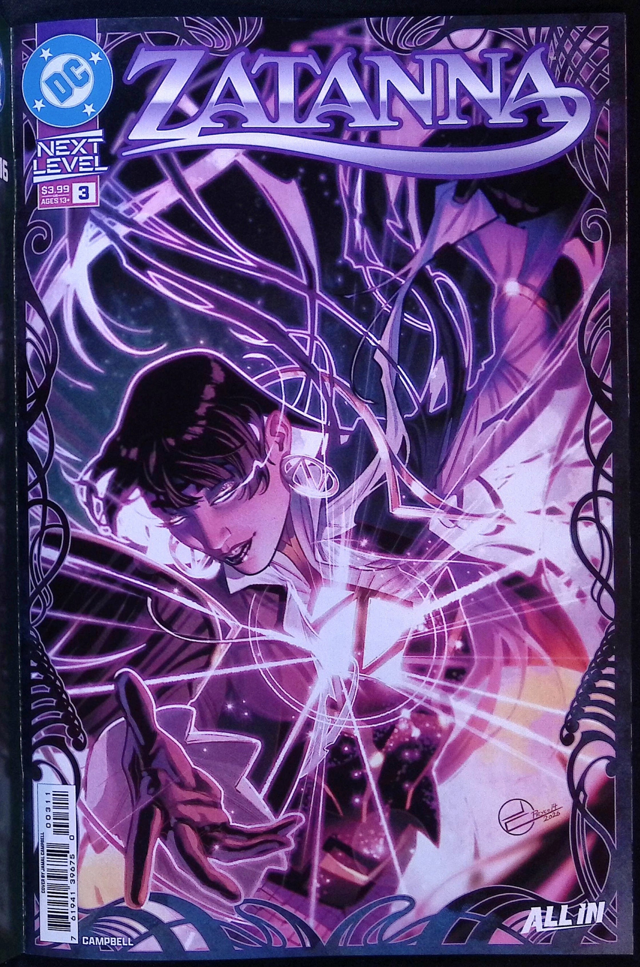 Zatanna #3 2026 Cover C Carla Cohen Variant First Printing 2026 BN
