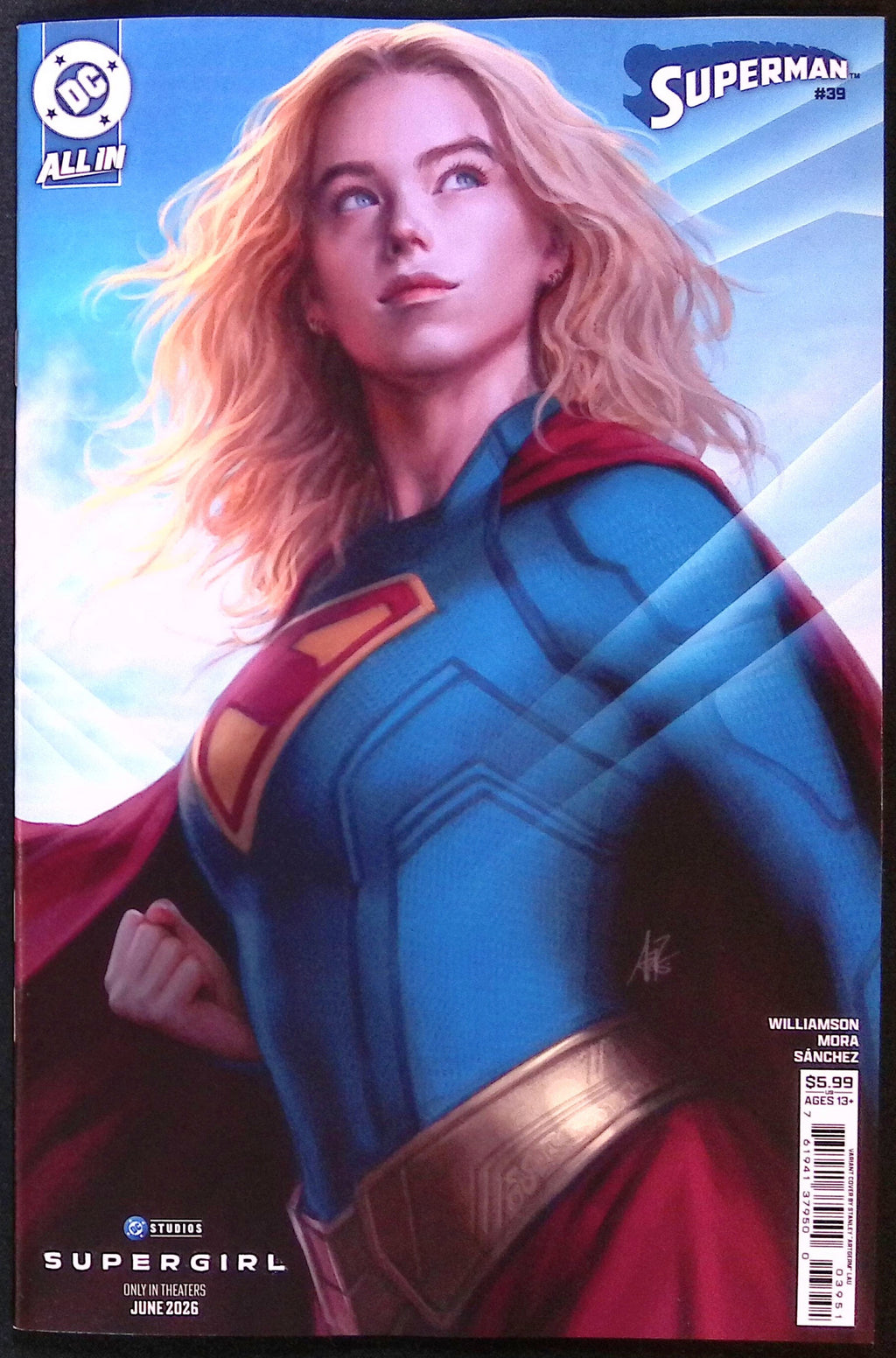 Superman # 39 Cover C Stanley Artgerm Lau Movie Variant First Printing 2026 BN