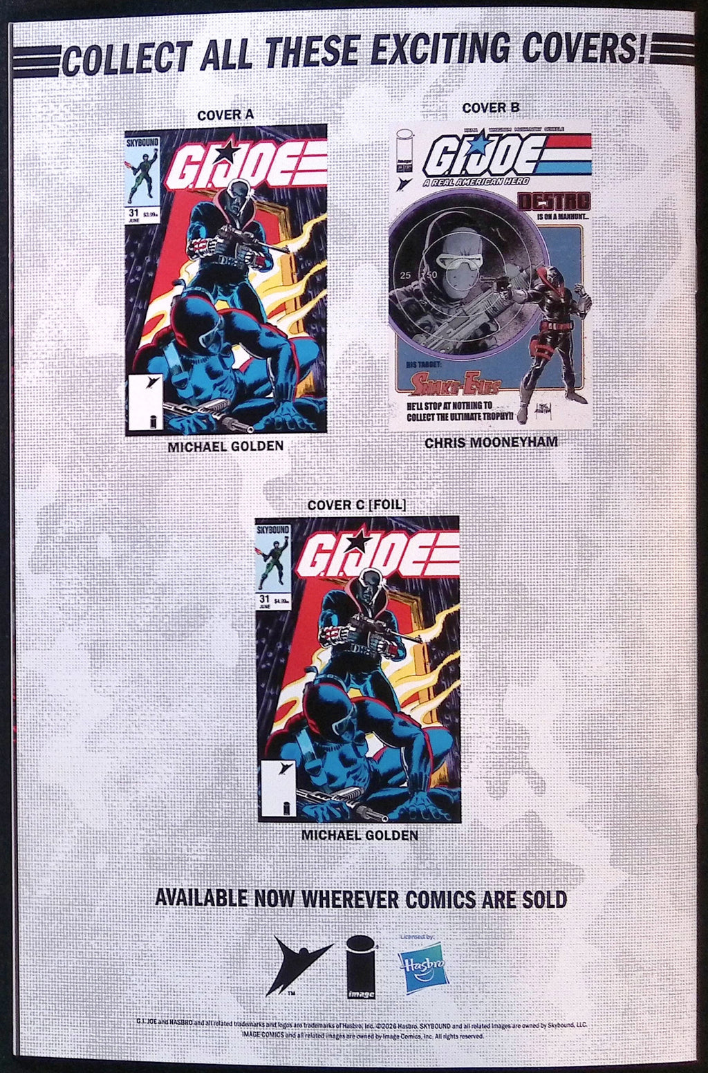 G.I. Joe: A Real American Hero # 31 Foil Variant Hama Files Edition 2026 BN