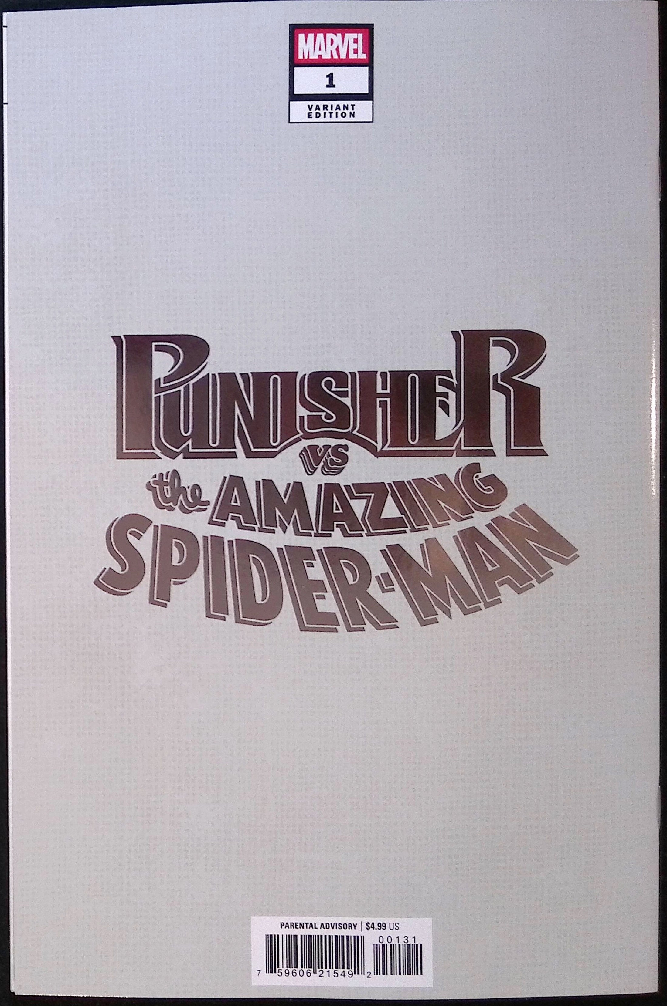 Punisher vs. Spider-Man # 1 Dave Johnson Foil Variant First Printing 2026 BN