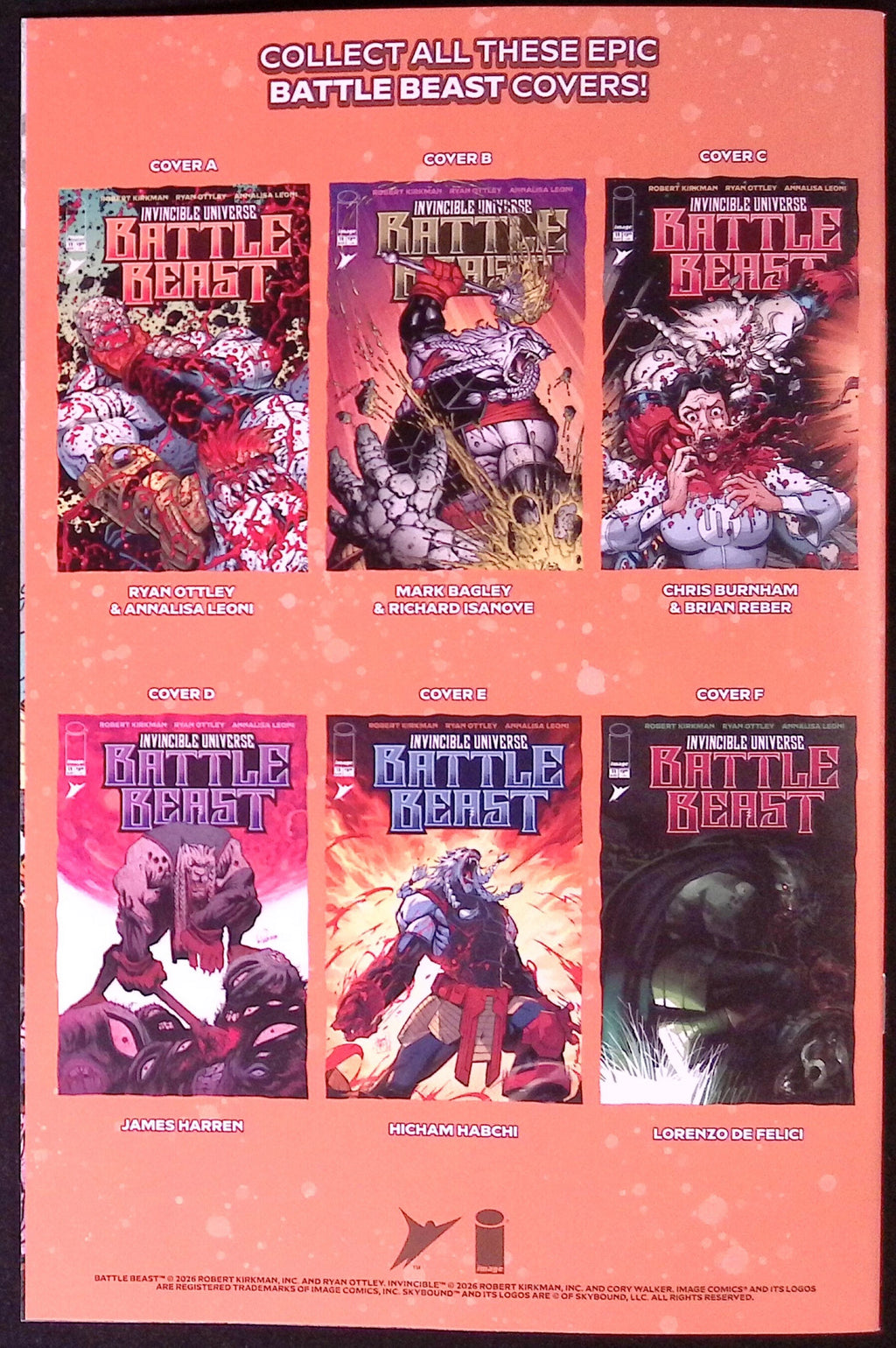 Invincible Universe: Battle Beast # 11 Cover C 1:10 Incentive Varaint First Printing 2026 BN