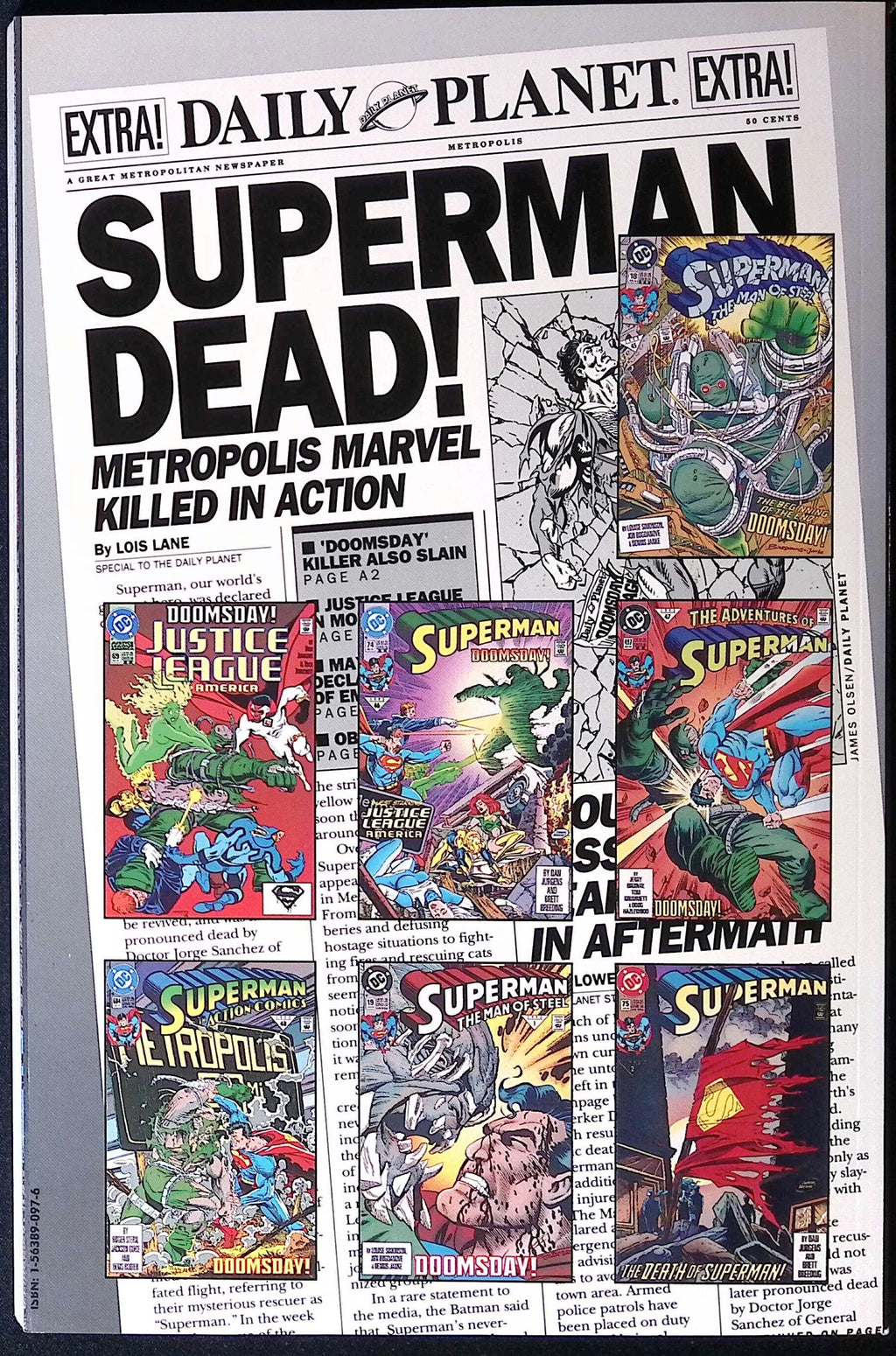 The Death of Superman Comic Book 1st Edition Print 1993 NM-
