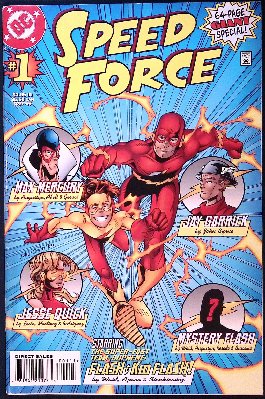 Speed Force # 1 First Appearance of Cobalt Blue Malcolm Thawne 1997 VG