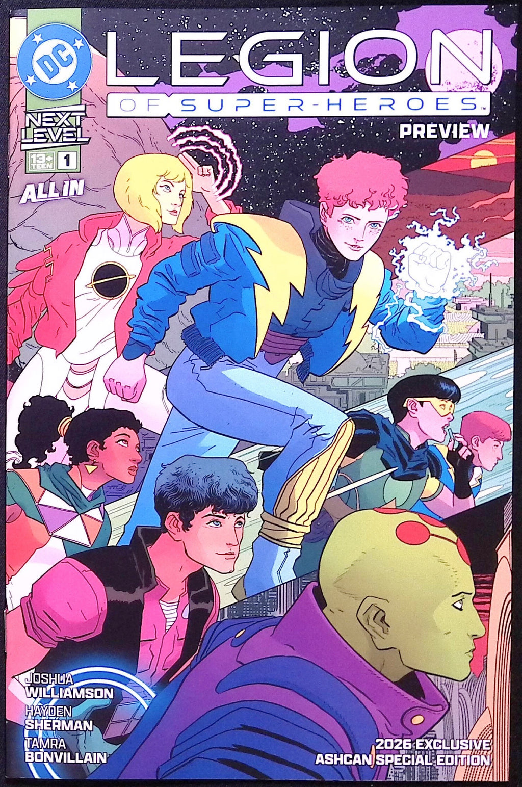 DC Legion of Super-Heroes Preview Next Level All In 2026 Exclusive Ashcan Special Edition BN