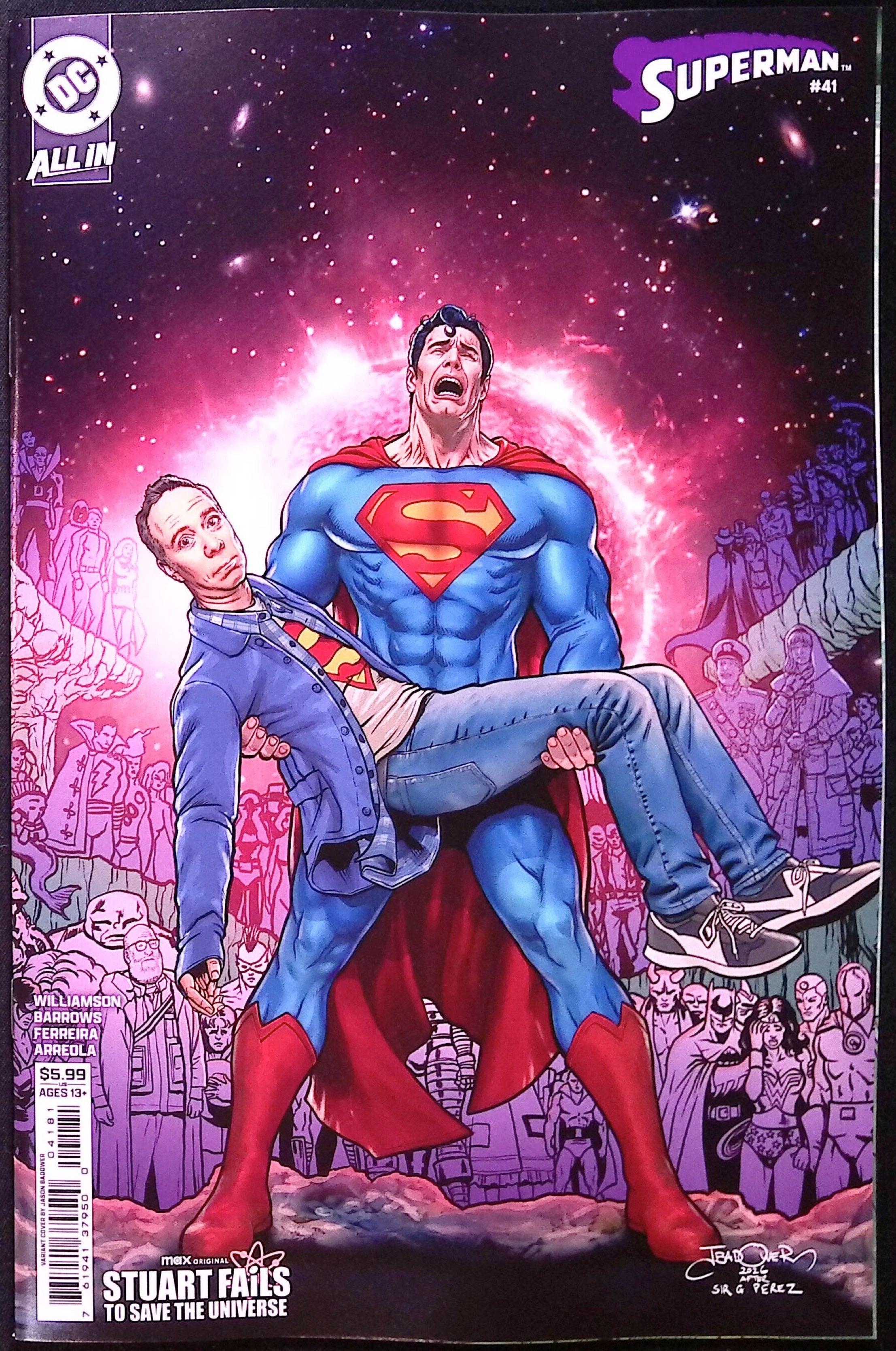 Superman # 41 Jason Badower Stuart Fails to Save the Universe Variant 2026 BN