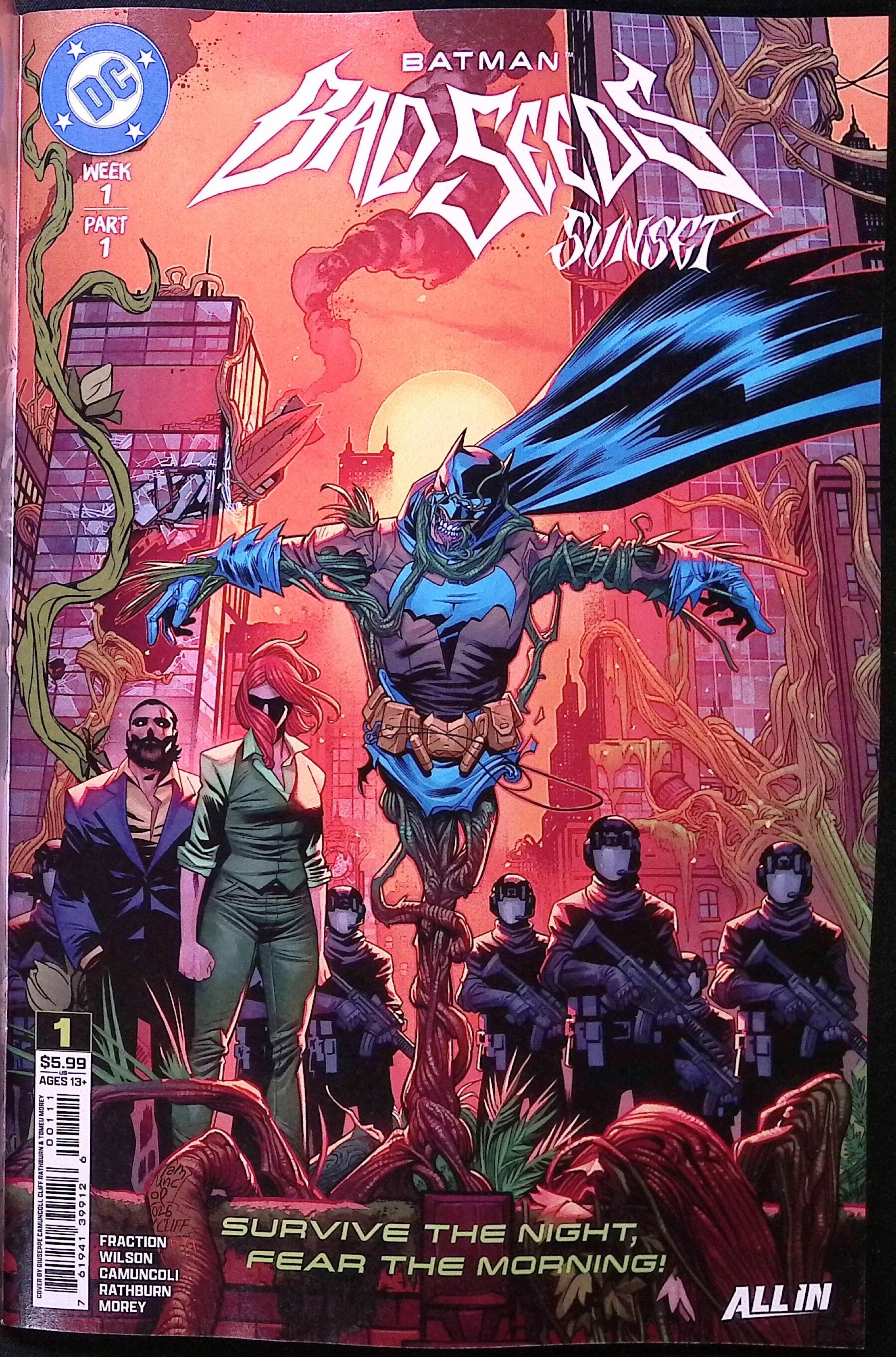 Batman: Bad Seeds Sunset # 1 Jeff Spokes Glow In The Dark Variant First Printing 2026 BN