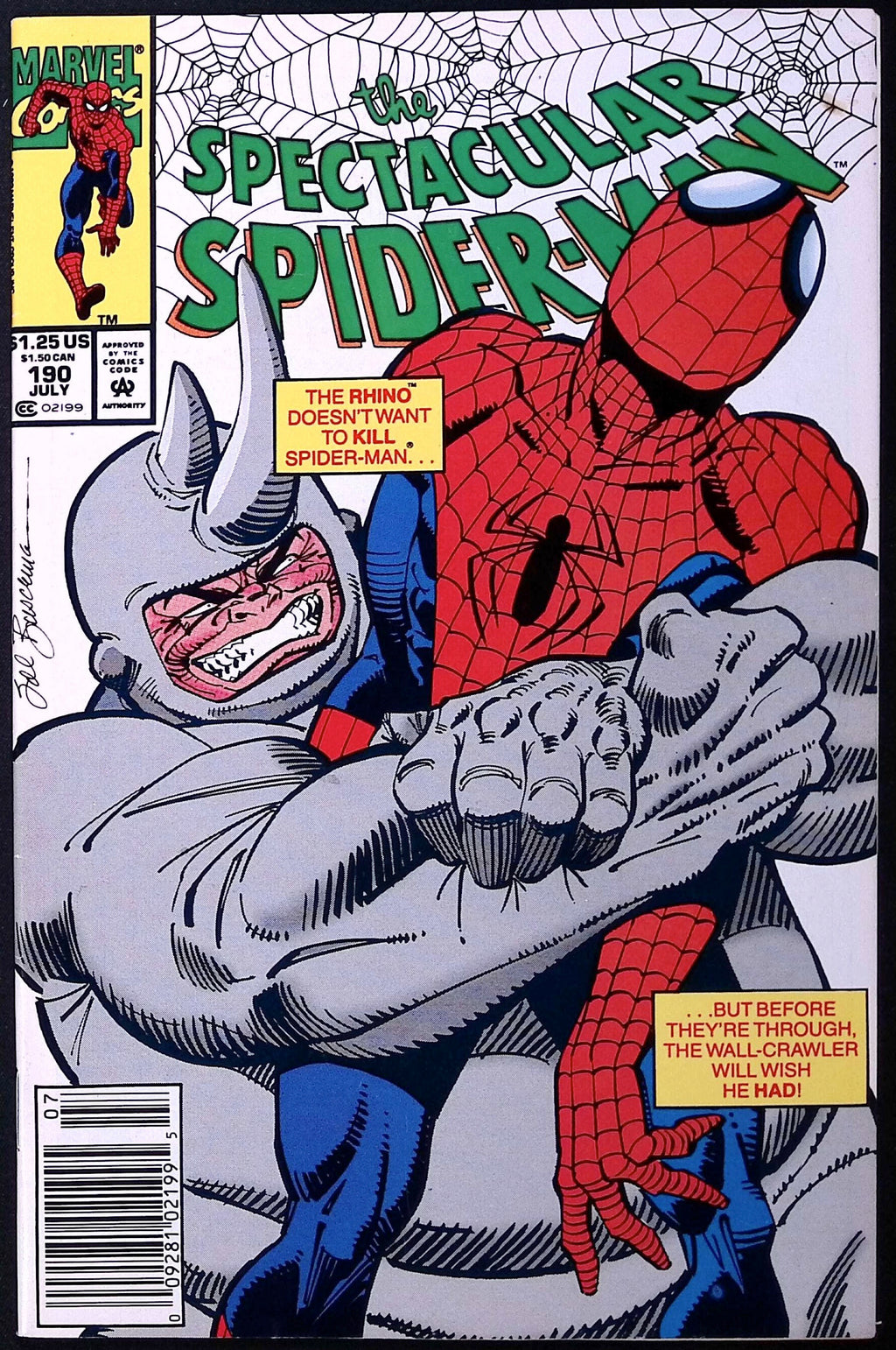 The Spectacular Spider-Man # 190 1992 VF/NM