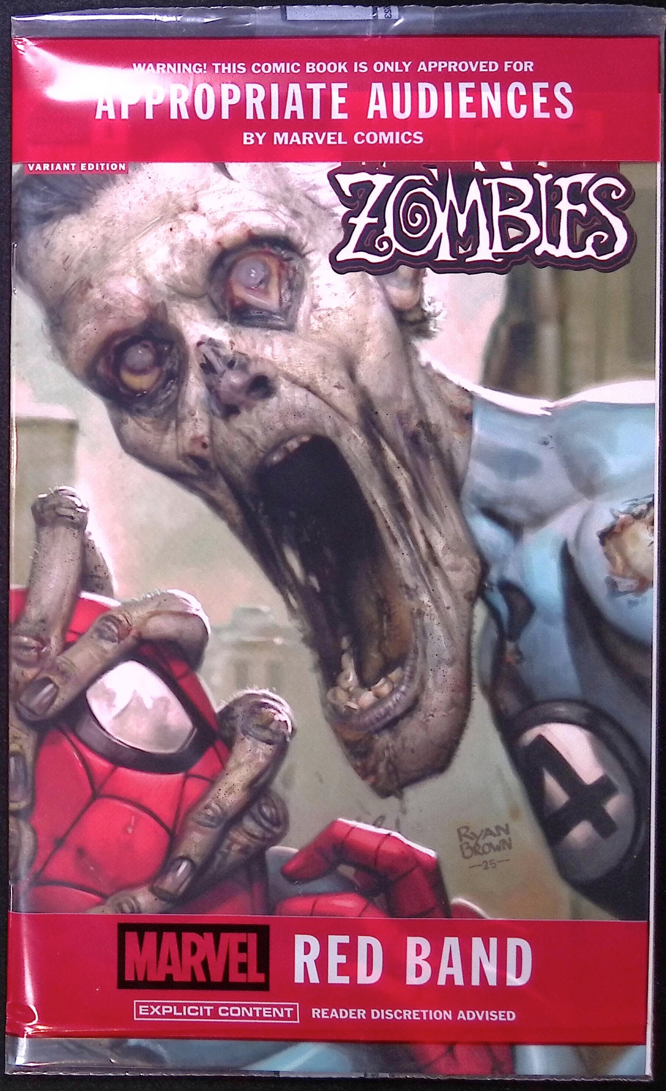Marvel Zombies: Red Band # 1 1:25 Ryan Brown Incentive Variant 2025 Polybagged