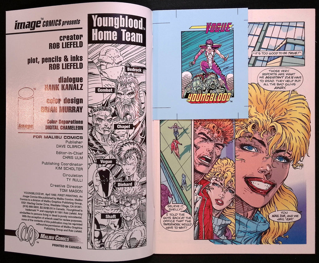 Youngblood # 1 First Image Comic Rob Liefeld First Printing 1992 NM-