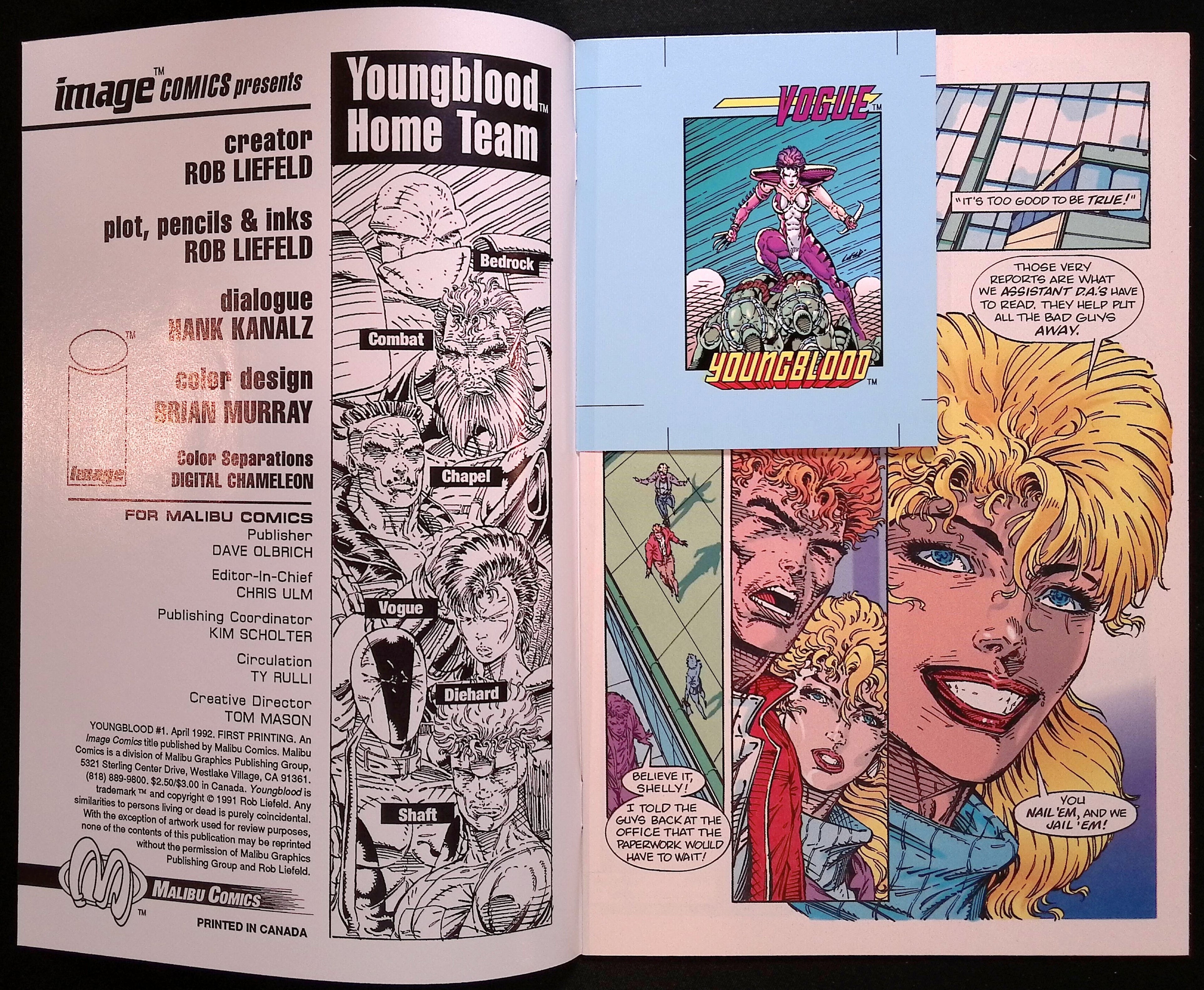 Youngblood # 1 First Image Comic Rob Liefeld First Printing 1992 NM