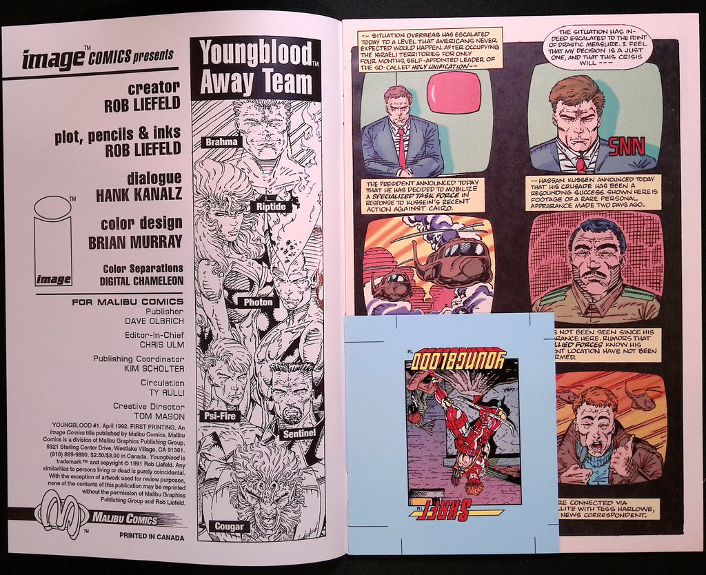 Youngblood # 1 First Image Comic Rob Liefeld First Printing 1992 NM-