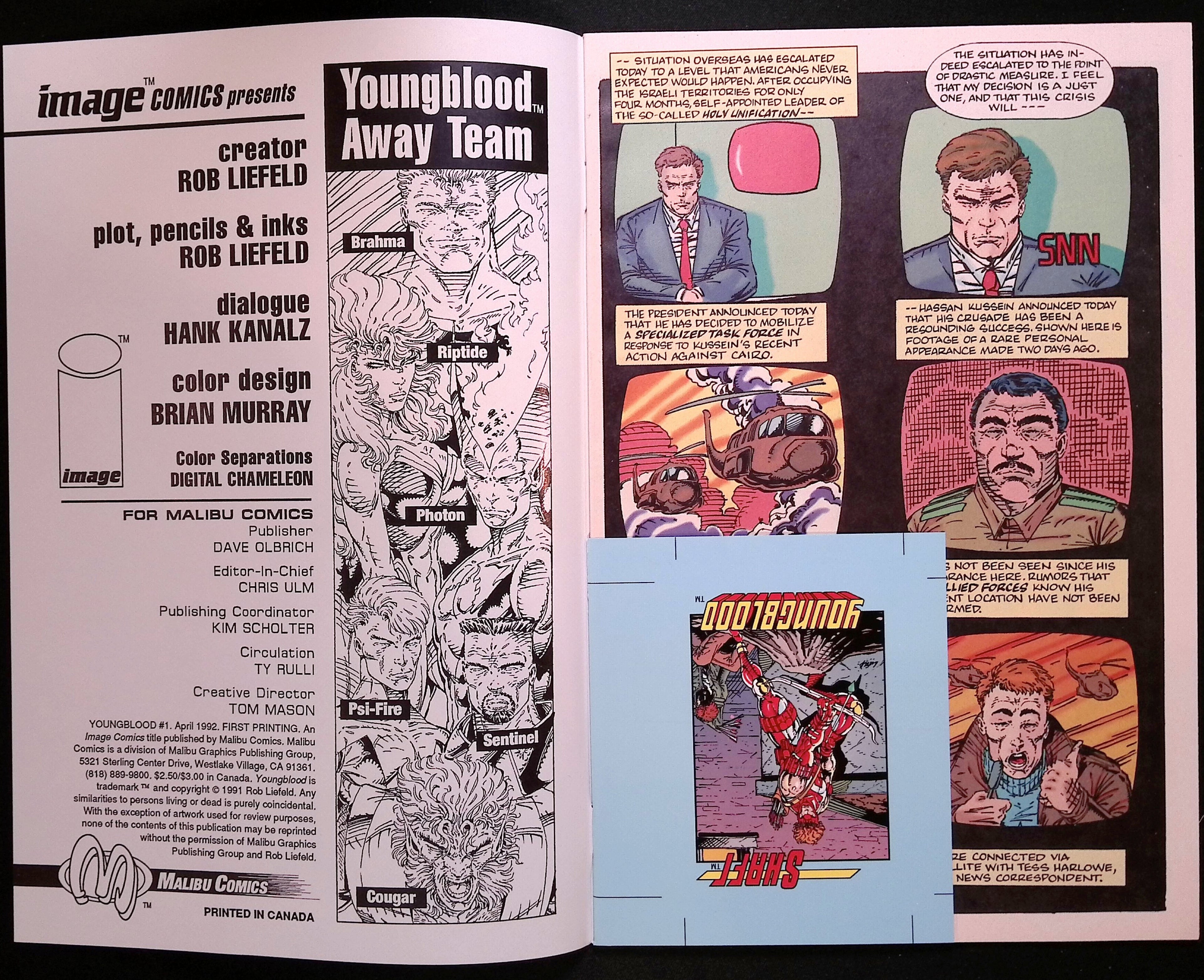 Youngblood # 1 First Image Comic Rob Liefeld First Printing 1992 NM