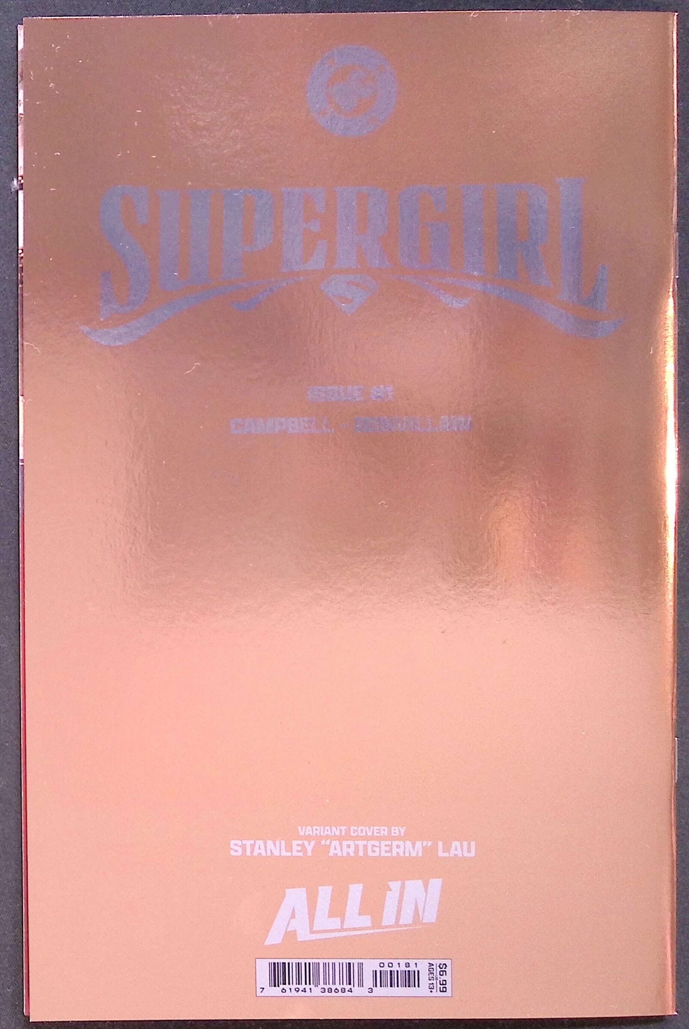 Supergirl # 1 Stanley "Artgerm" Lau Foil Variant 2025 NM