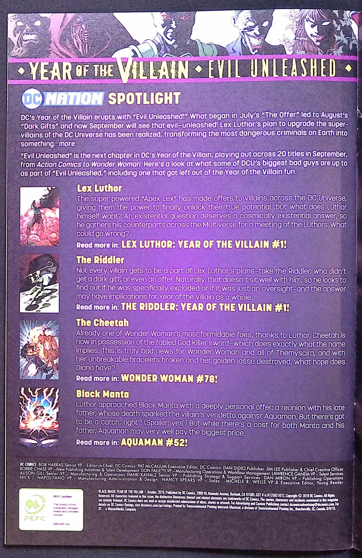 Black Mask: Year of the Villain # 1  2019 NM-