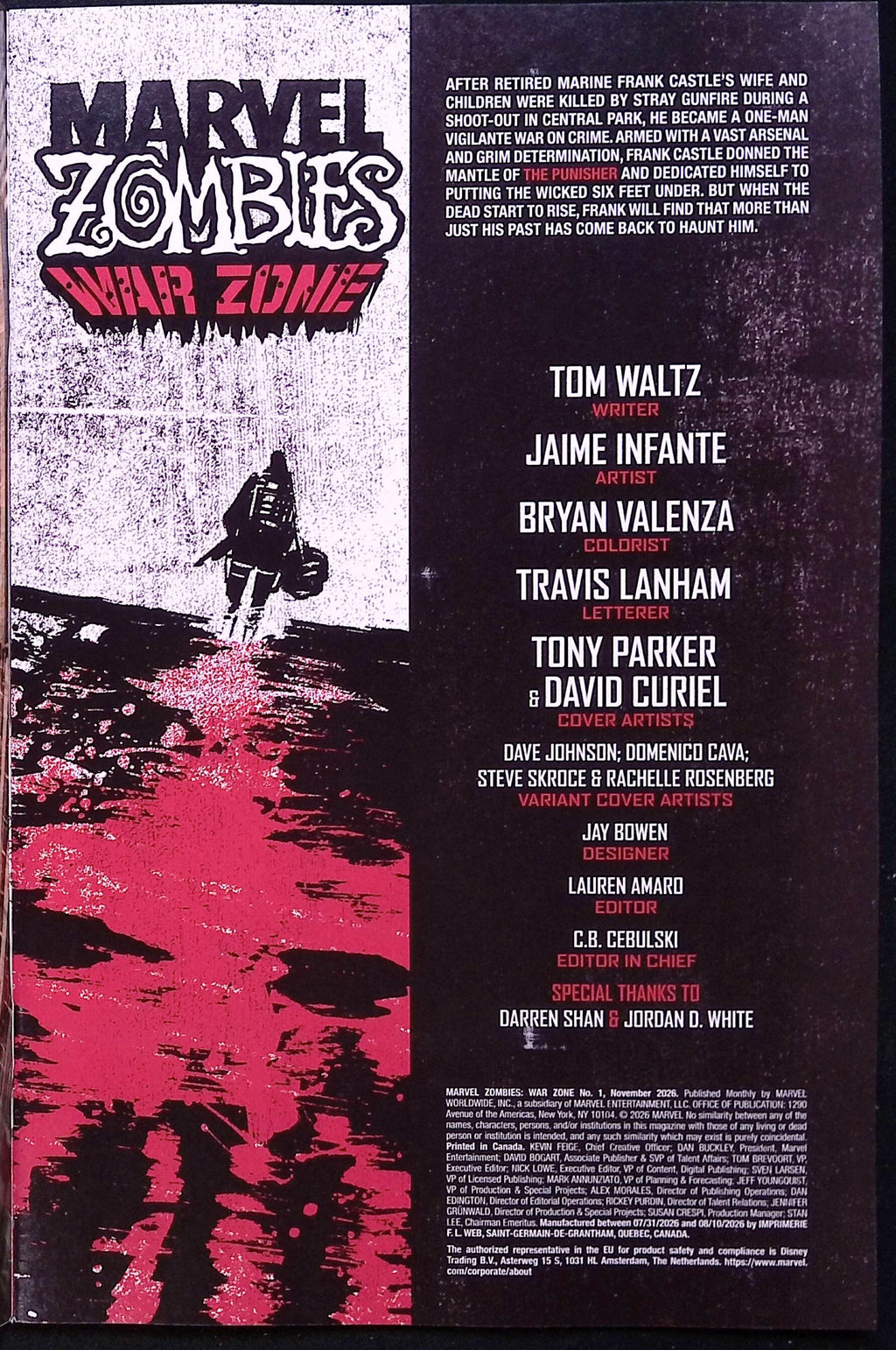 Marvel Zombies: War Zone # 1 Main Cover 2026 BN