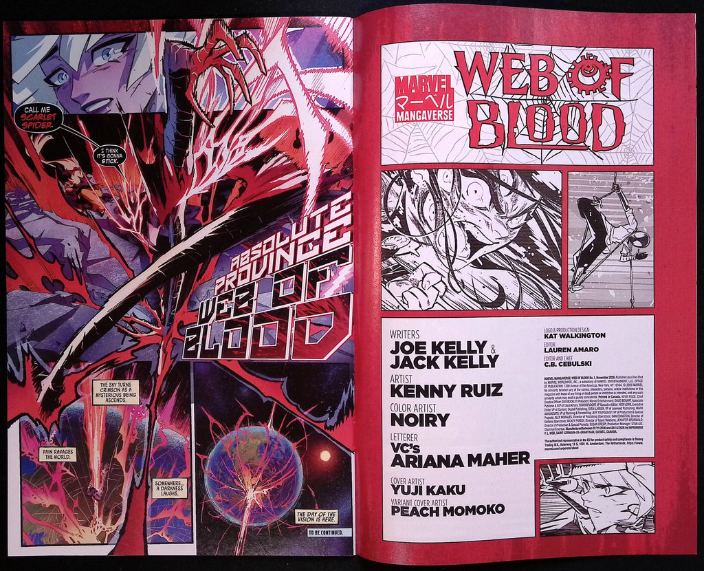 Marvel Mangaverse: Web of Blood # 1 Peach Momoko Variant 2026 BN