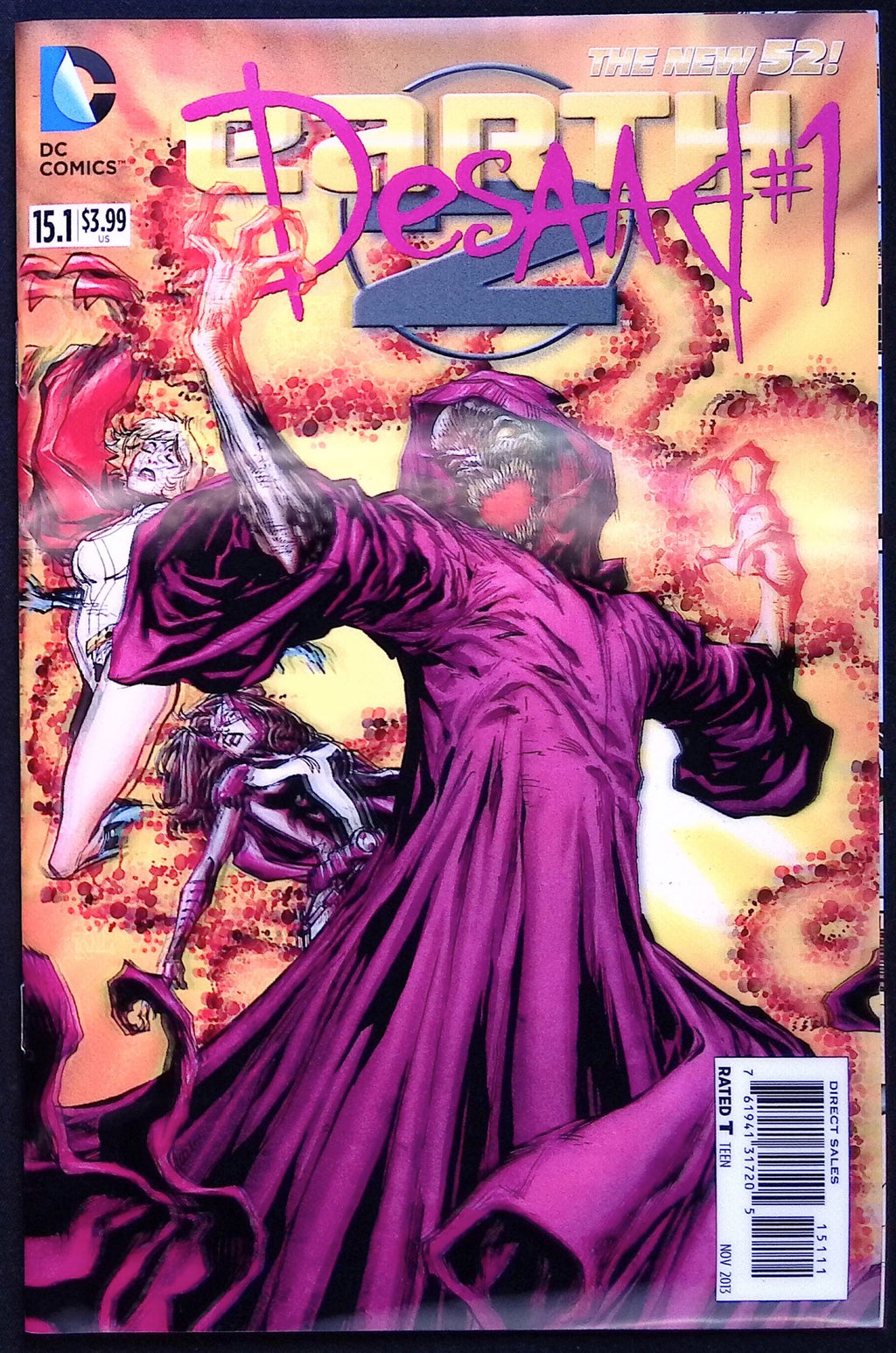 Earth 2 # 15.1: DeSaad # 1 3-D Lenticular Motion Cover 2013 NM