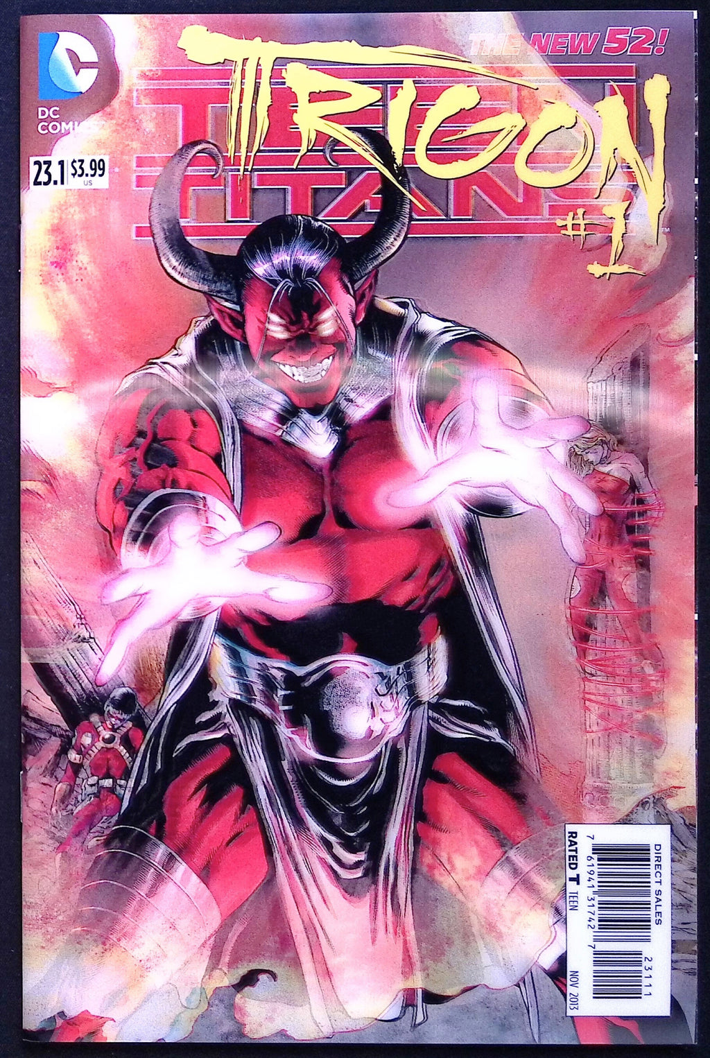 Teen Titans # 23.1: Trigon # 1 3D Lenticular Motion Cover 2013 NM