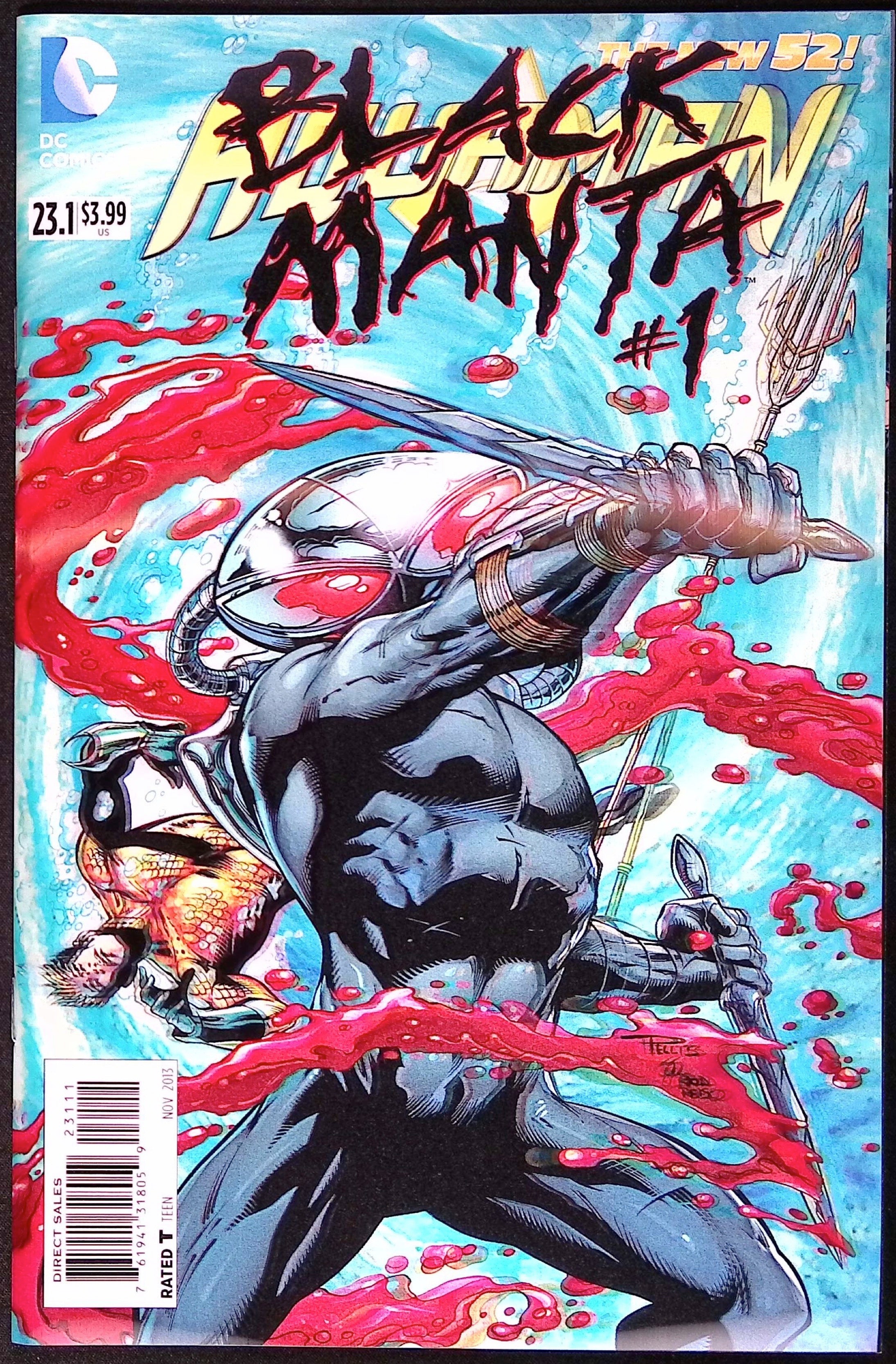 Aquaman # 23.1: Black Manta # 1 3-D Lenticular Motion Cover 2013 NM