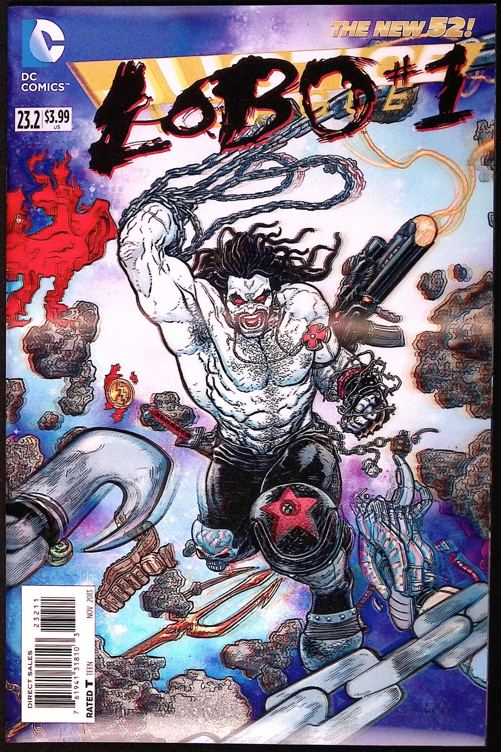 Justice League #23.2: Lobo # 1 3D Lenticular Motion Cover 2013 NM