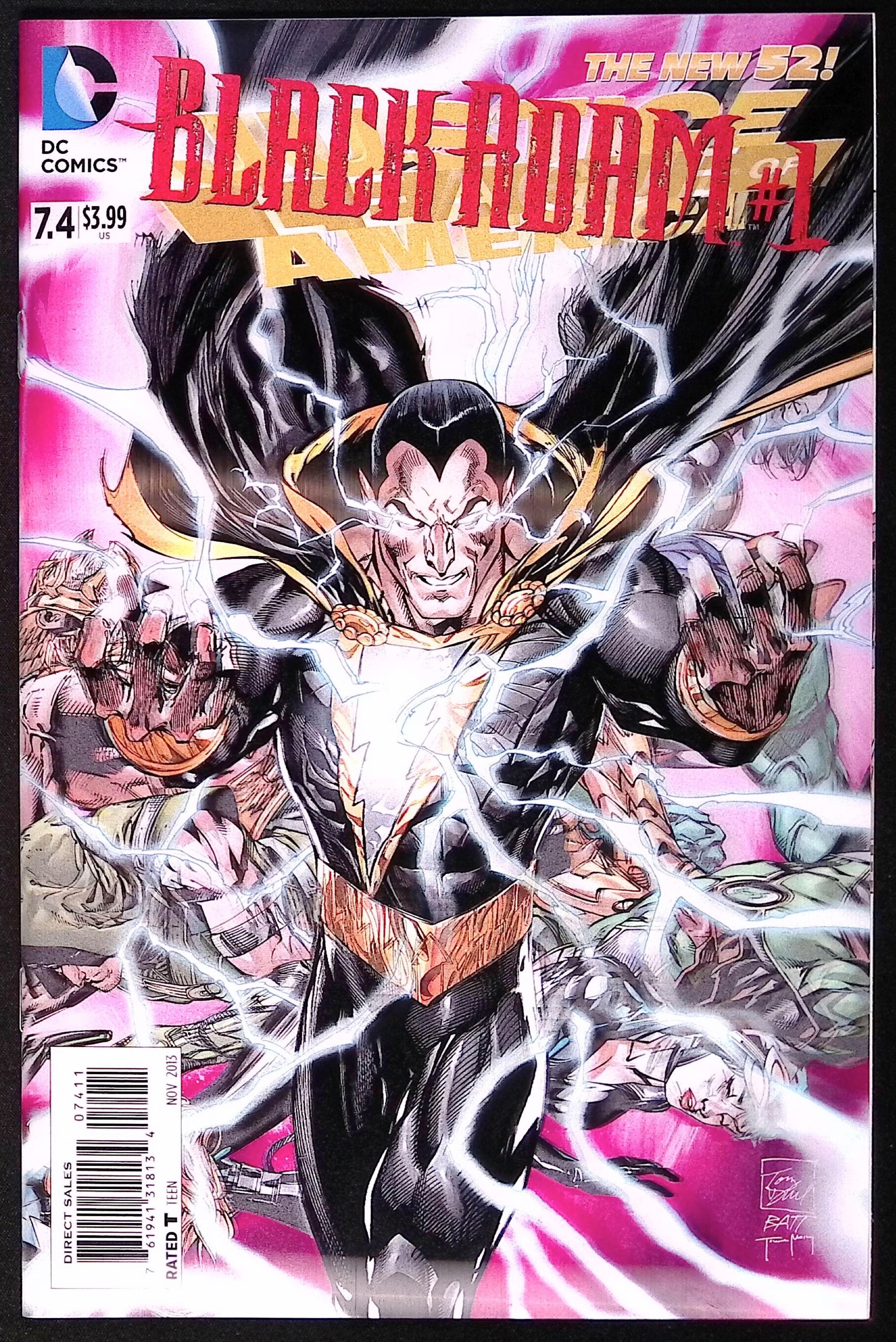 Justice League of America #7.4: Black Adam #1 3D Lenticular Motion Cover 2013 NM