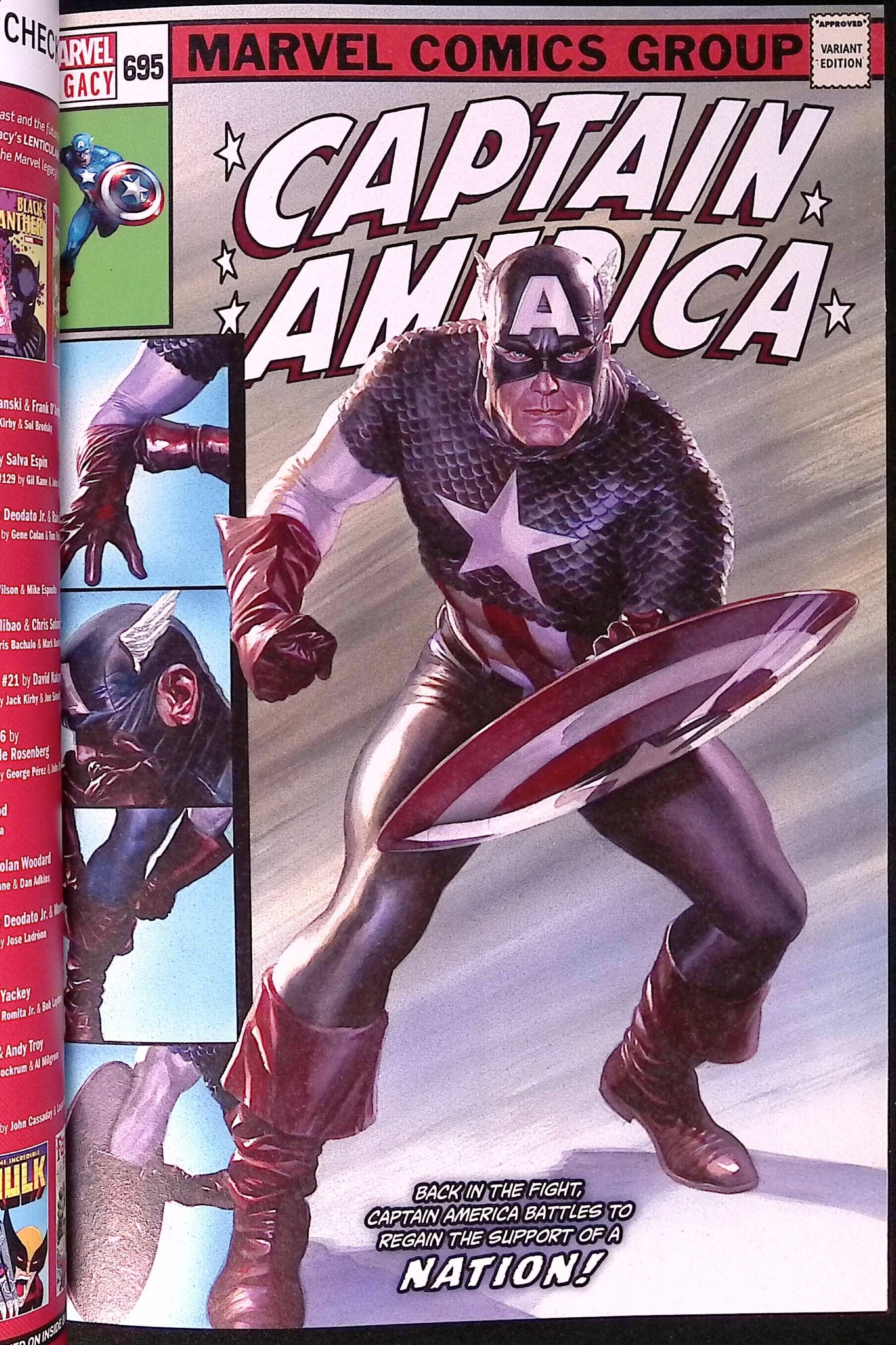 Captain America # 695 Alex Ross 3D Lenticular Homage Variant Cover 2018 NM