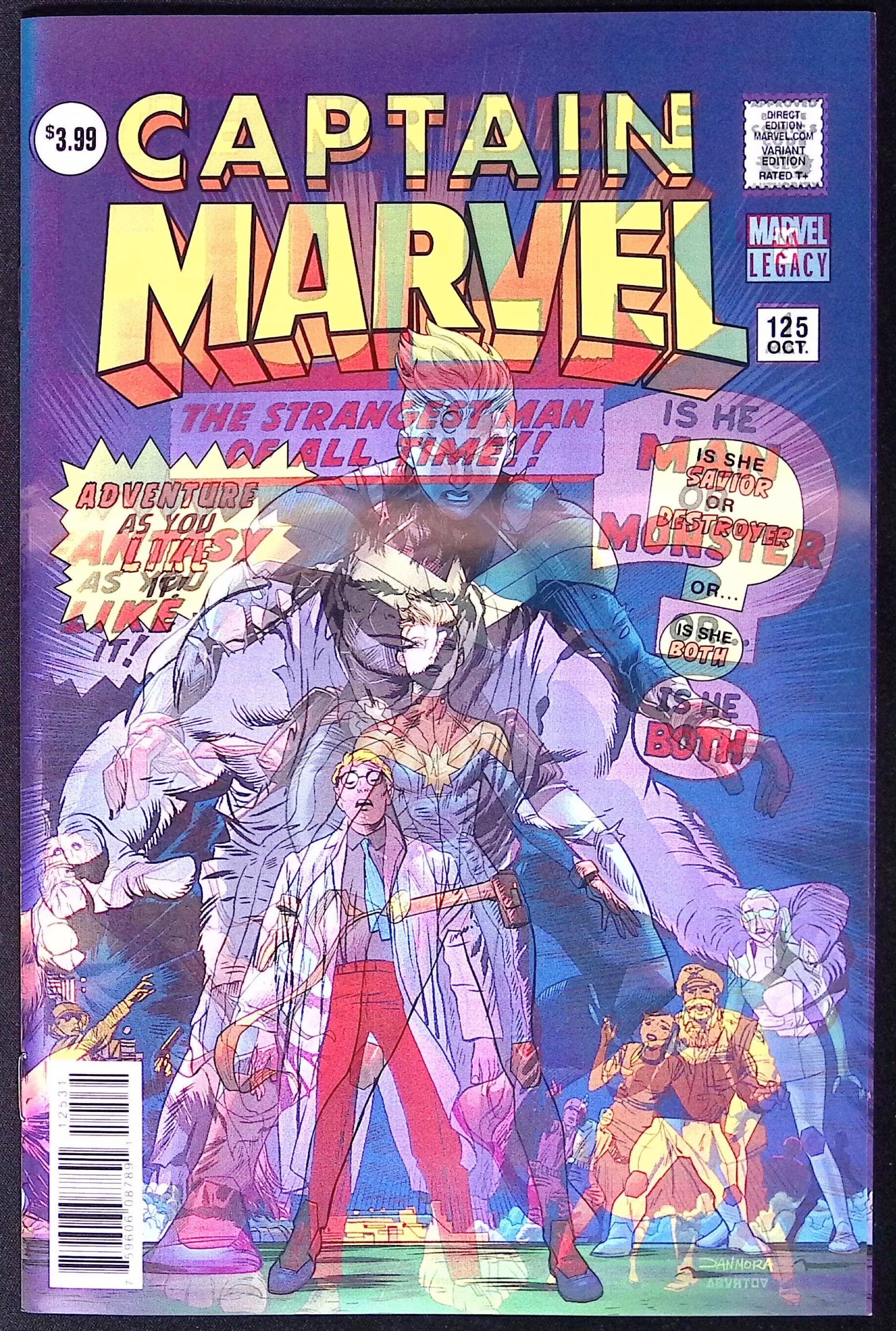Captain Marvel # 125 3D Lenticular Homage Variant 2017 NM