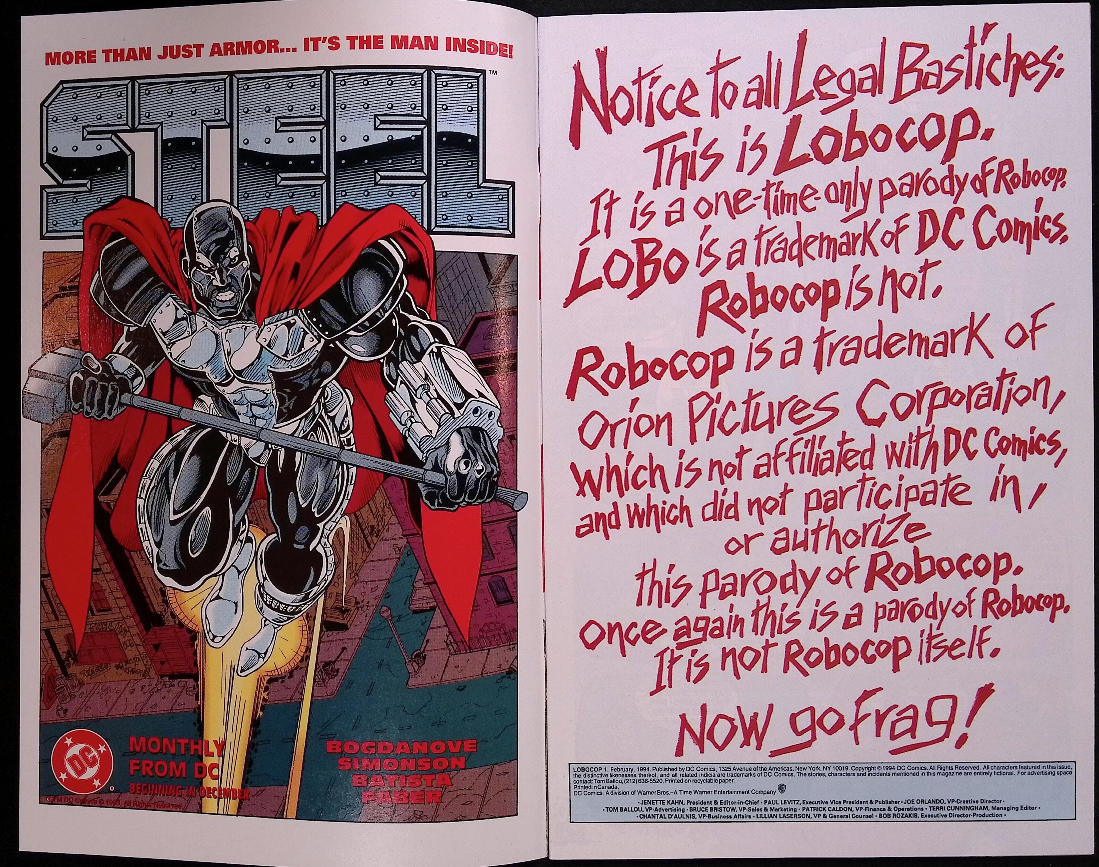 Lobocop # 1 1994 NM-