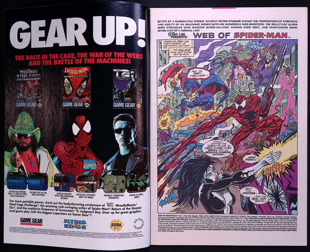 Web of Spider-Man # 103 1993 NM-